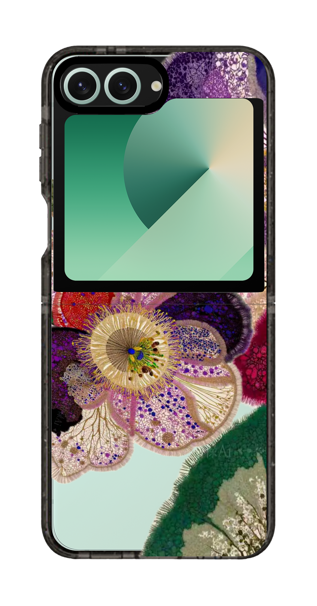 PixVoices rendered material preview - 3661 - Clear Black Galaxy Flip Case