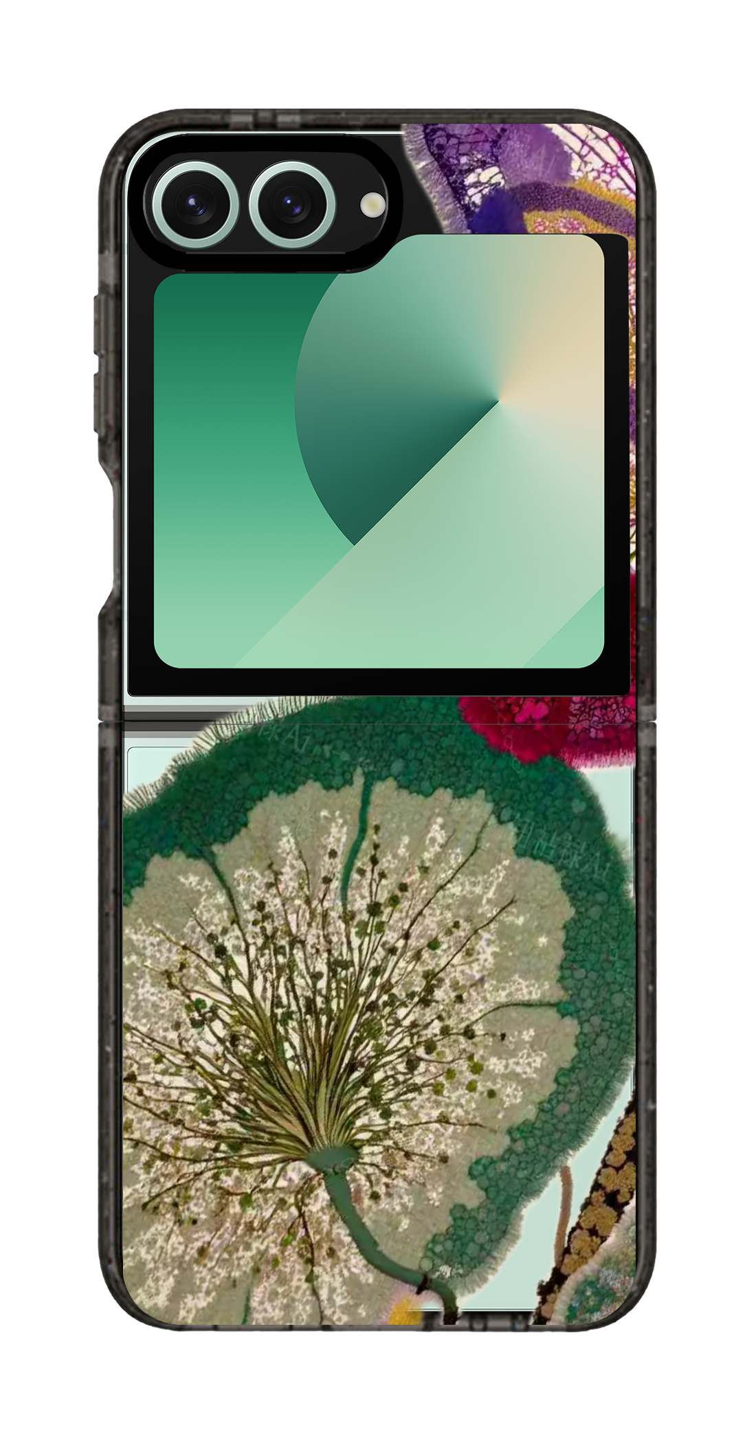 PixVoices rendered material preview - 3665 - Clear Black Galaxy Flip Case