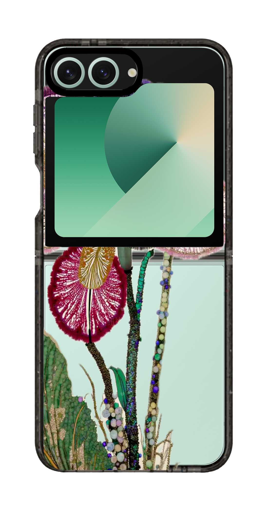 PixVoices rendered material preview - 3666 - Clear Black Galaxy Flip Case