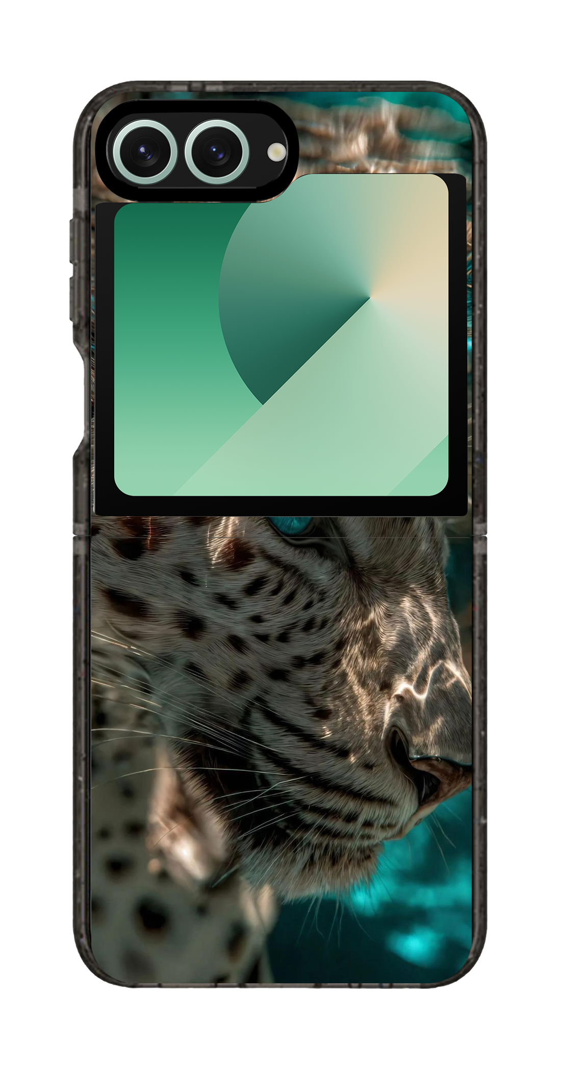 PixVoices rendered material preview - 3719 - Clear Black Galaxy Flip Case