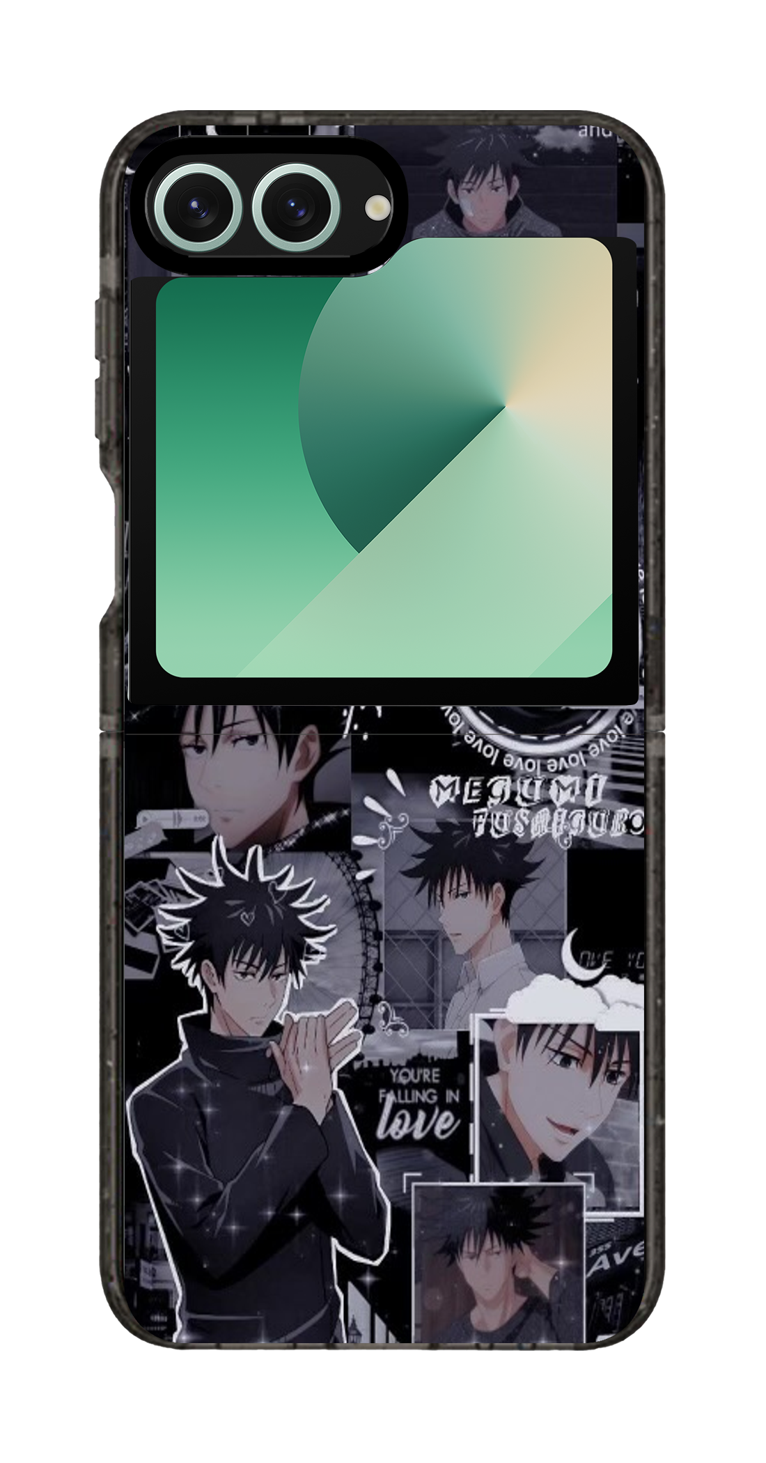 PixVoices rendered material preview - 3839 - Clear Black Galaxy Flip Case