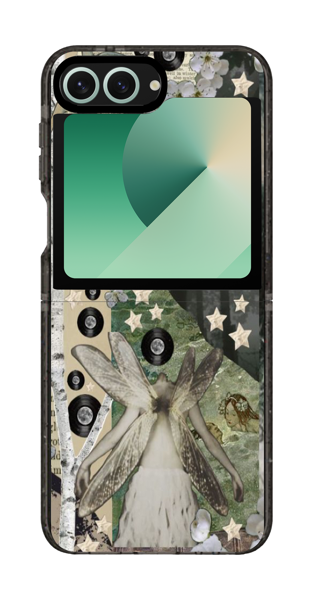 PixVoices rendered material preview - 3845 - Clear Black Galaxy Flip Case