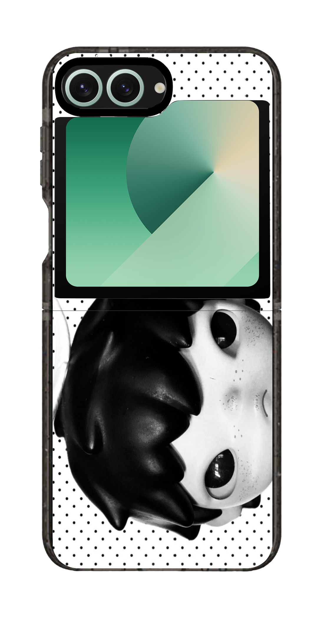 PixVoices rendered material preview - 3850 - Clear Black Galaxy Flip Case