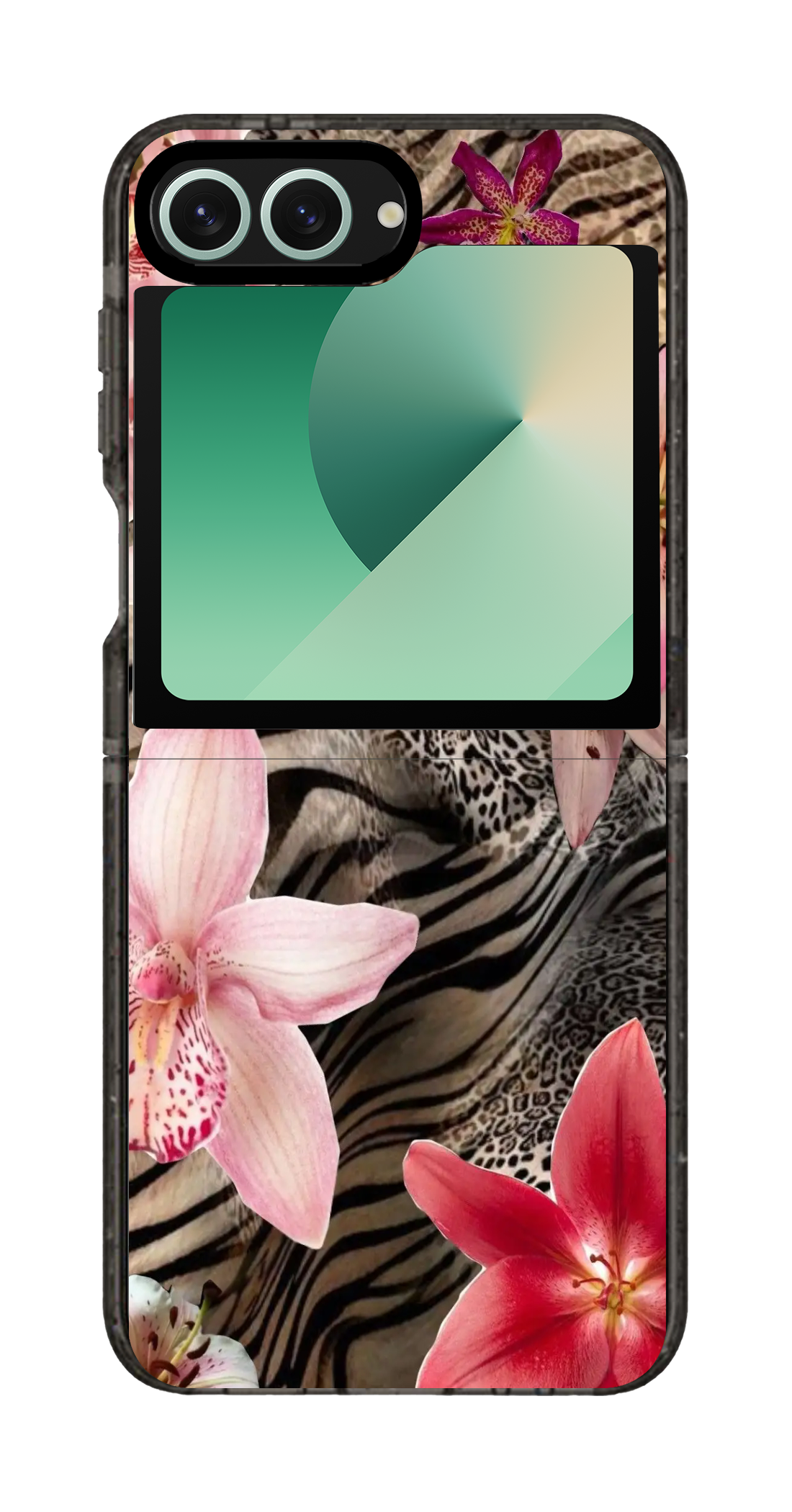 PixVoices rendered material preview - 3871 - Clear Black Galaxy Flip Case