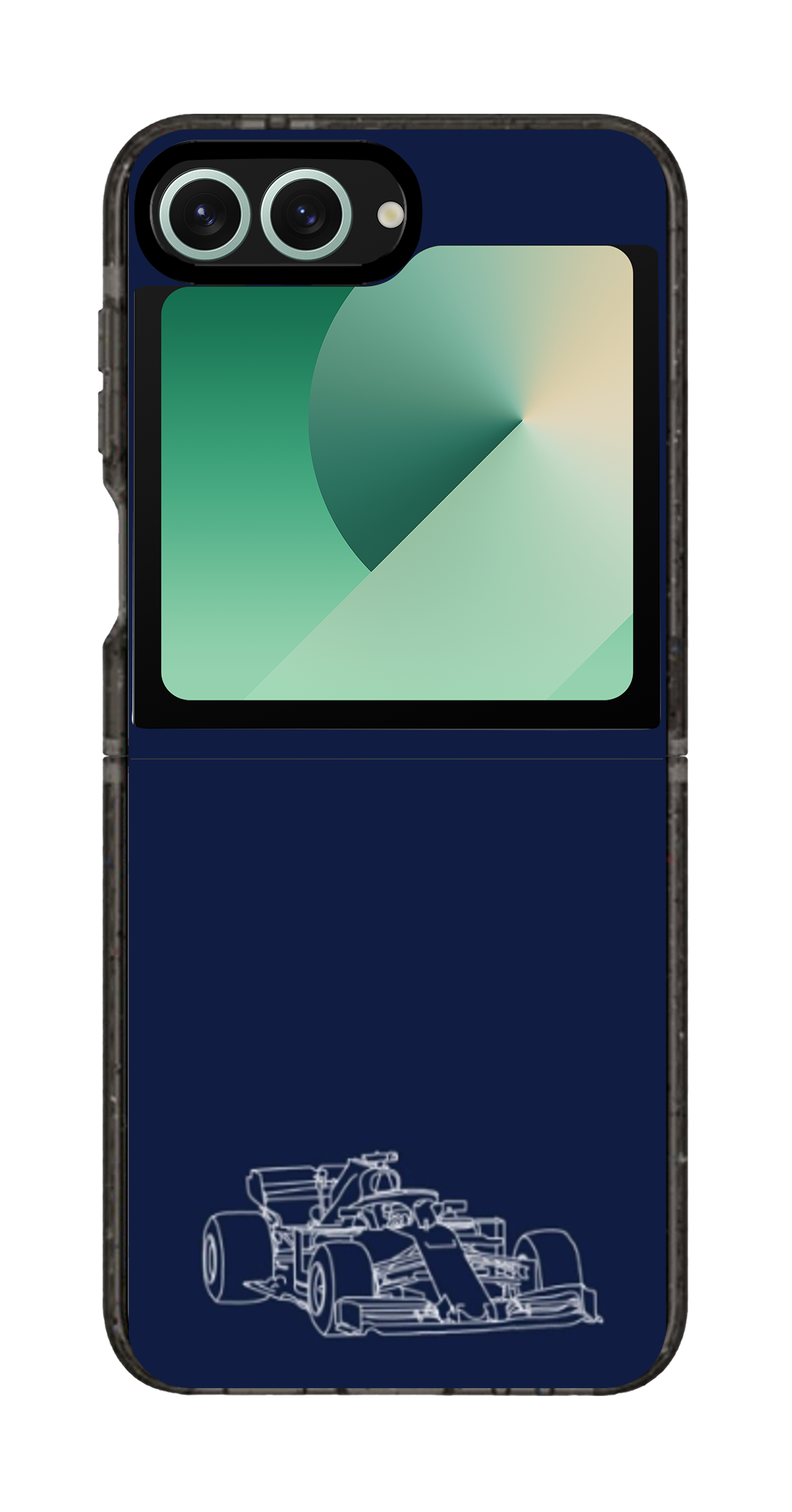 PixVoices rendered material preview - 4198 - Clear Black Galaxy Flip Case