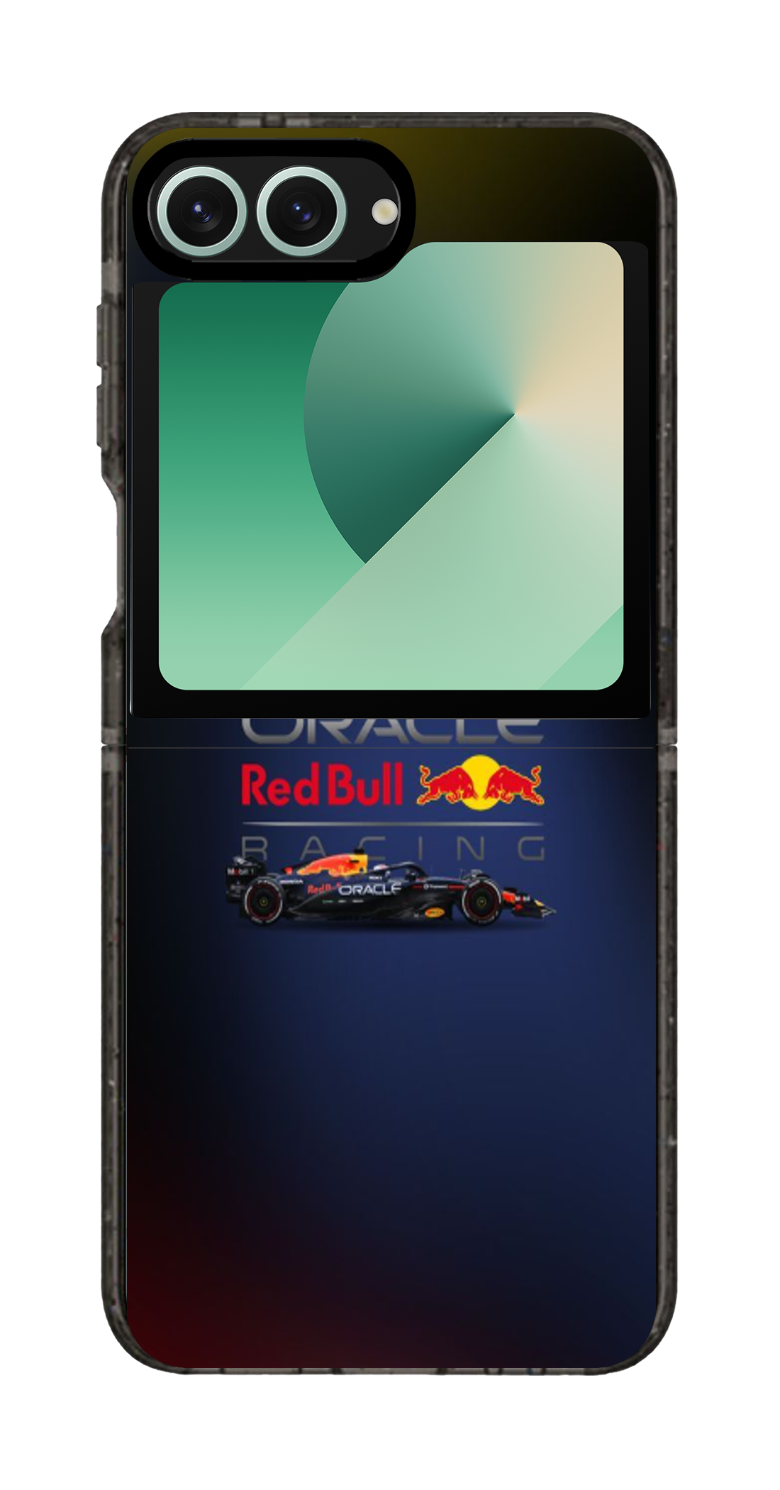 PixVoices rendered material preview - 4201 - Clear Black Galaxy Flip Case