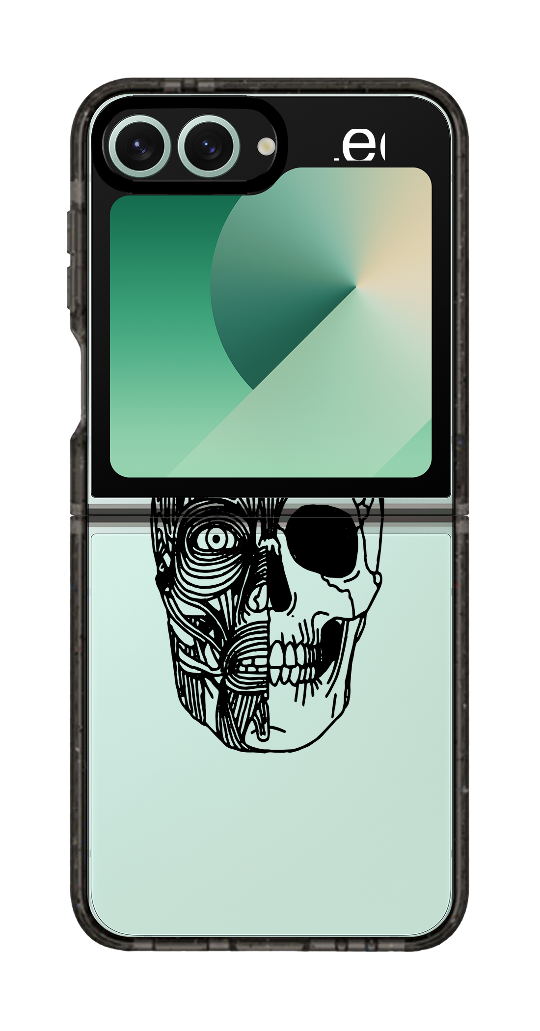 PixVoices rendered material preview - 6228 - Clear Black Galaxy Flip Case