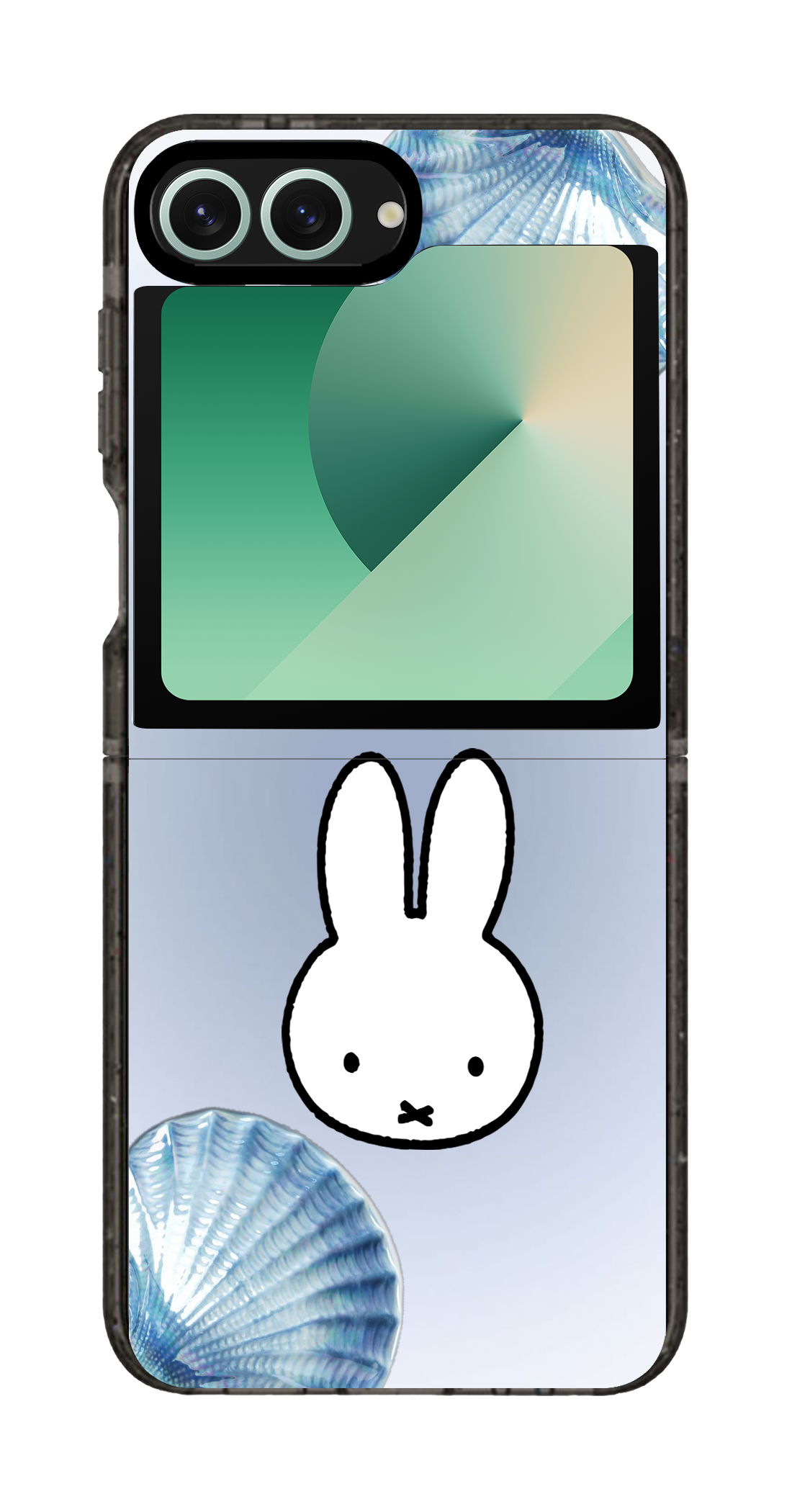 PixVoices rendered material preview - 6036 - Clear Black Galaxy Flip Case