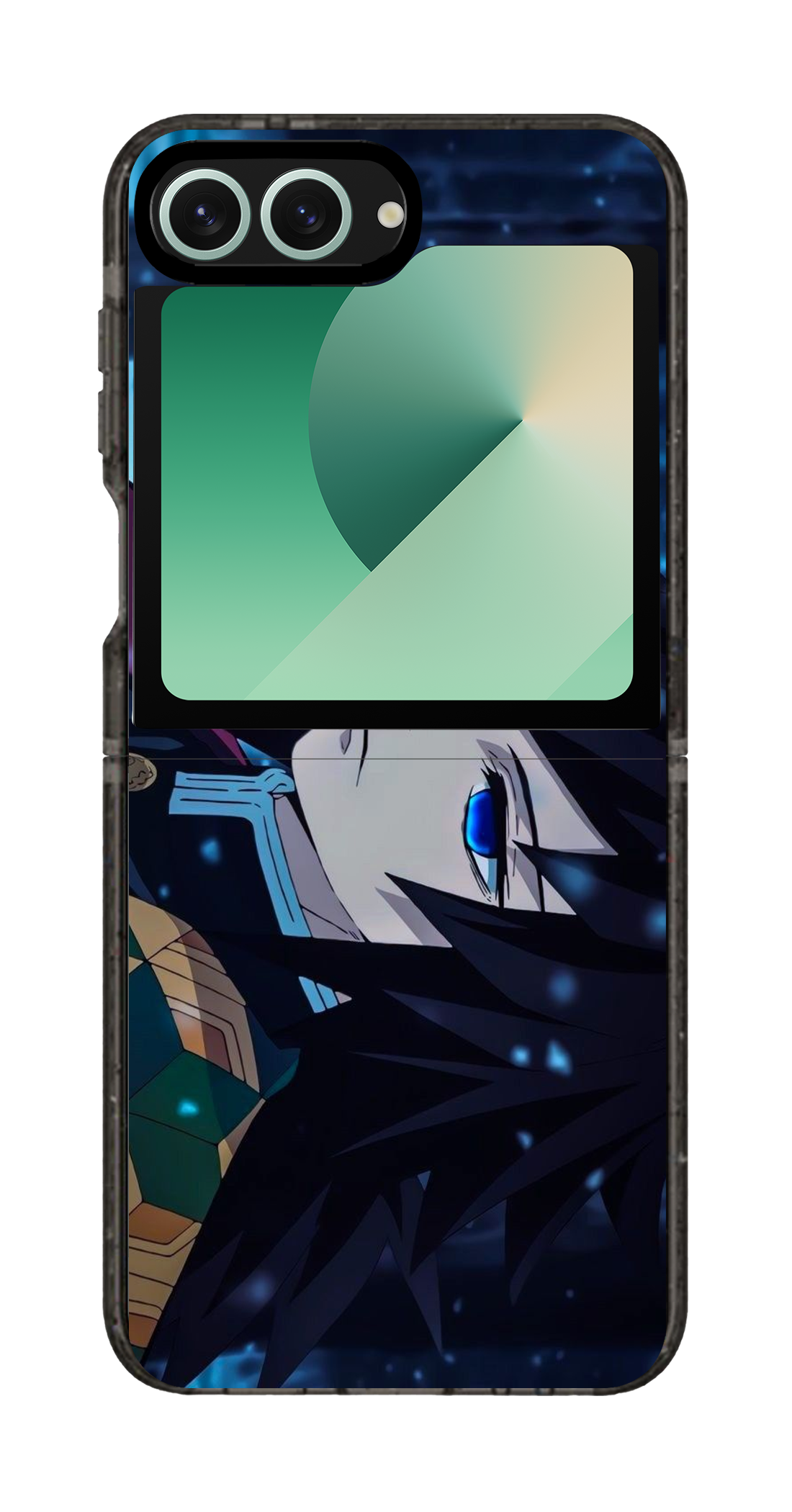 PixVoices rendered material preview - 6025 - Clear Black Galaxy Flip Case