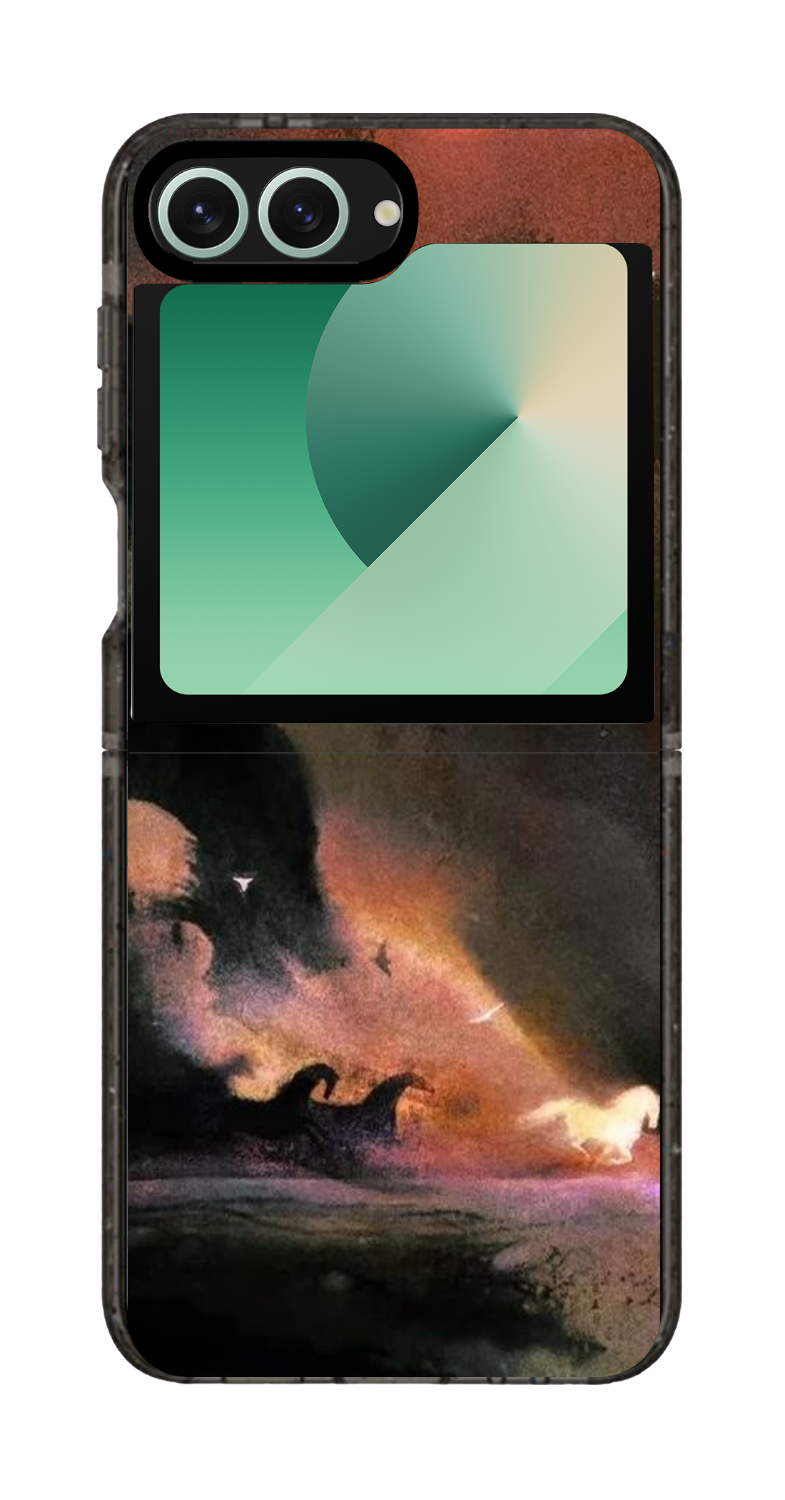 PixVoices rendered material preview - 6014 - Clear Black Galaxy Flip Case