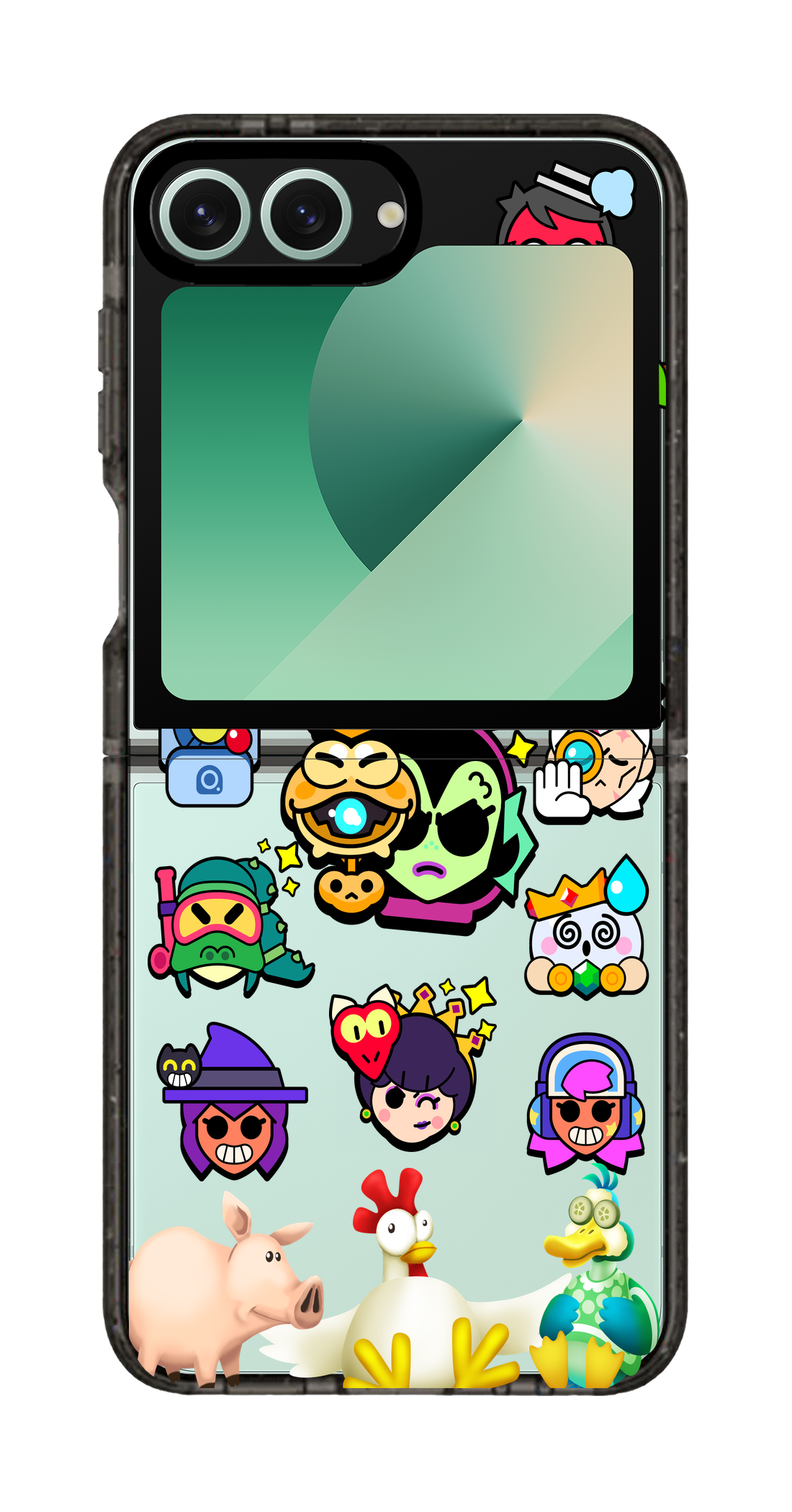 PixVoices rendered material preview - 5897 - Clear Black Galaxy Flip Case