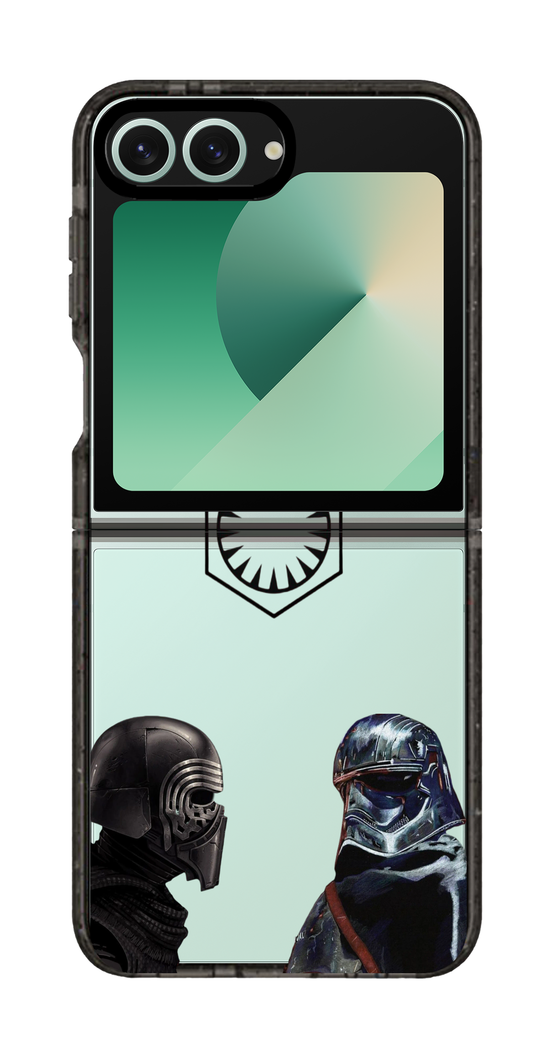 PixVoices rendered material preview - 5864 - Clear Black Galaxy Flip Case
