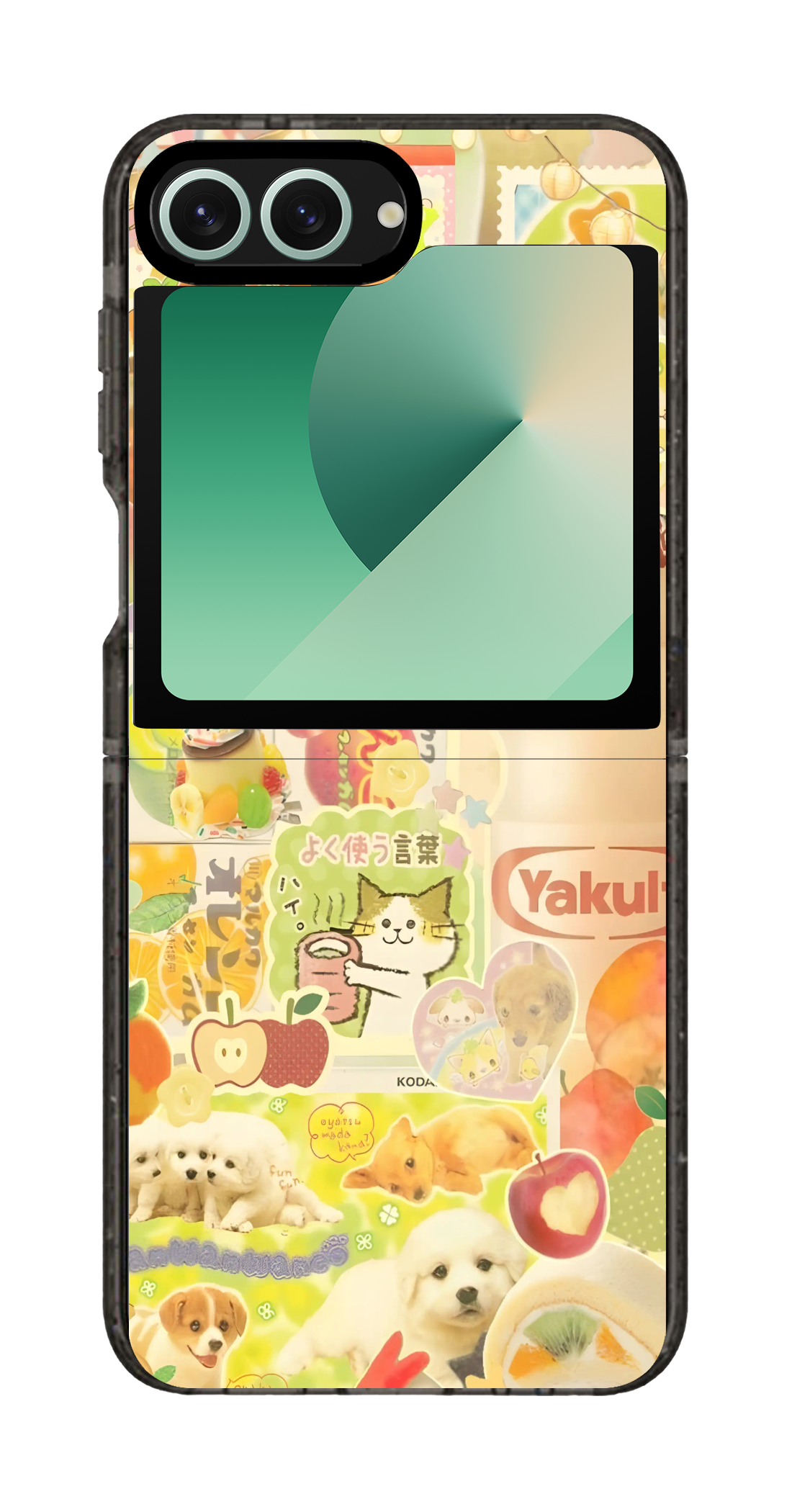 PixVoices rendered material preview - 5573 - Clear Black Galaxy Flip Case