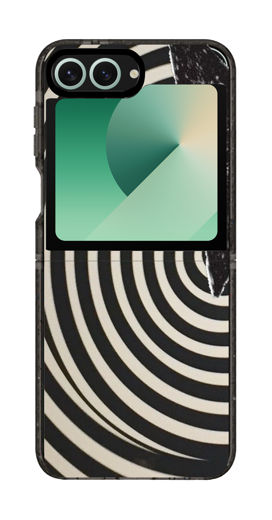 PixVoices rendered material preview - 4674 - Clear Black Galaxy Flip Case