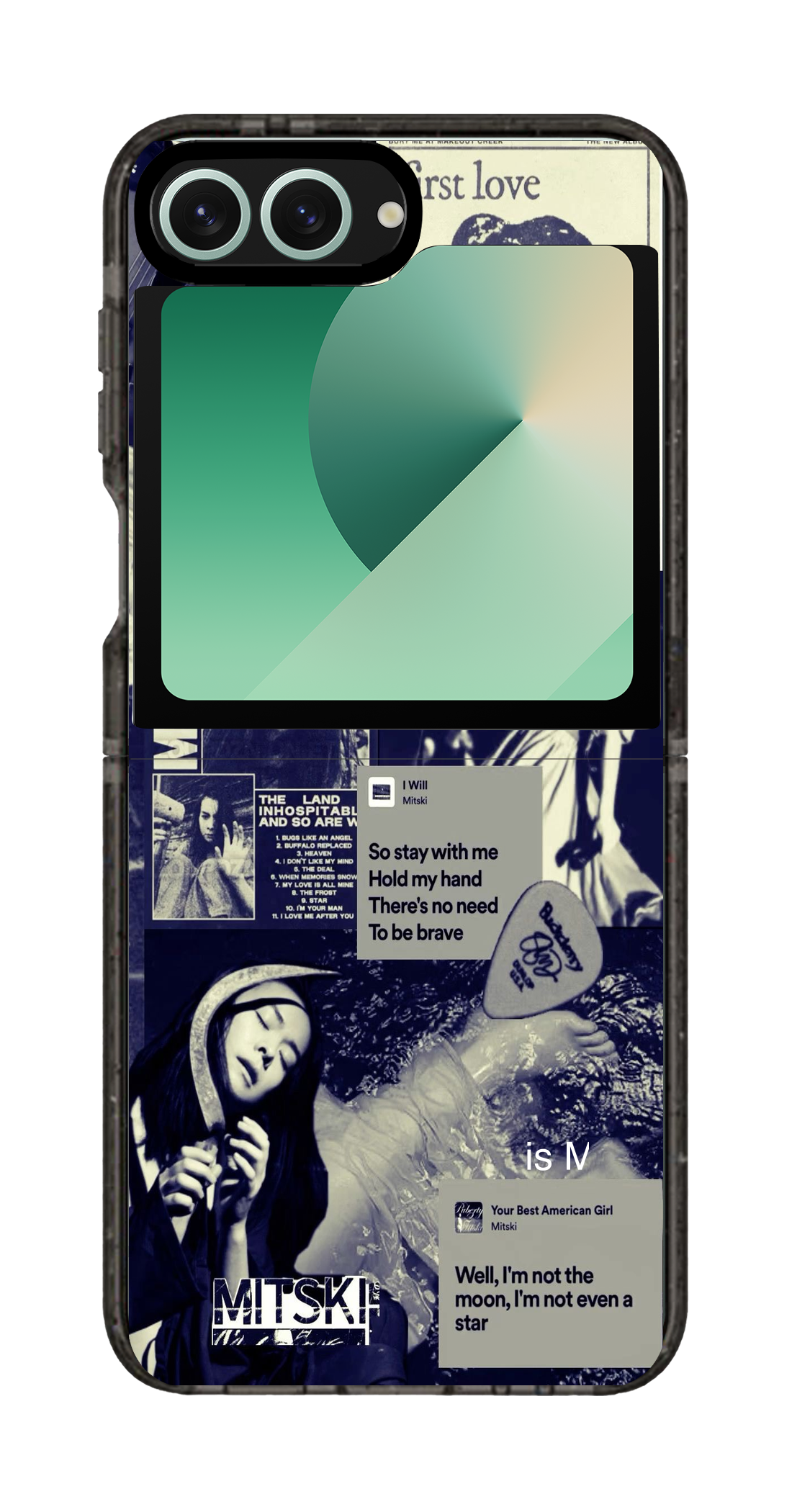 PixVoices rendered material preview - 4676 - Clear Black Galaxy Flip Case