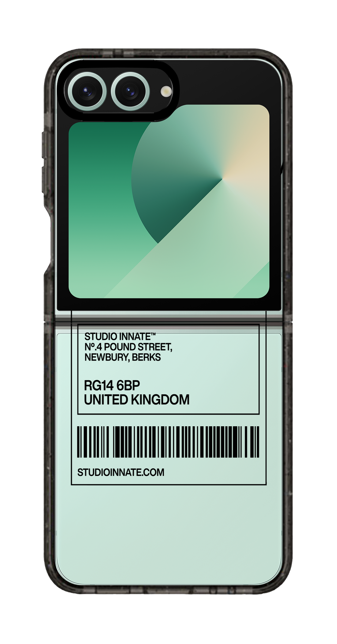 PixVoices rendered material preview - 4503 - Clear Black Galaxy Flip Case