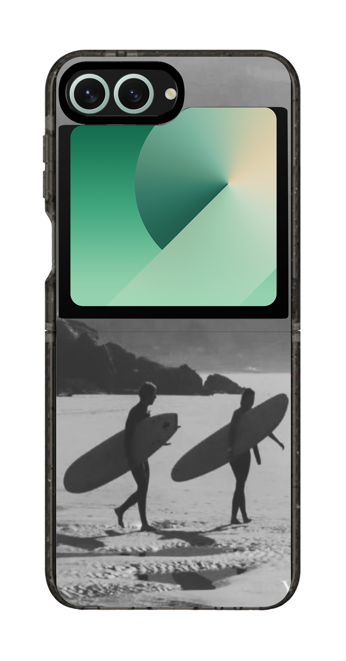 PixVoices rendered material preview - 4300 - Clear Black Galaxy Flip Case