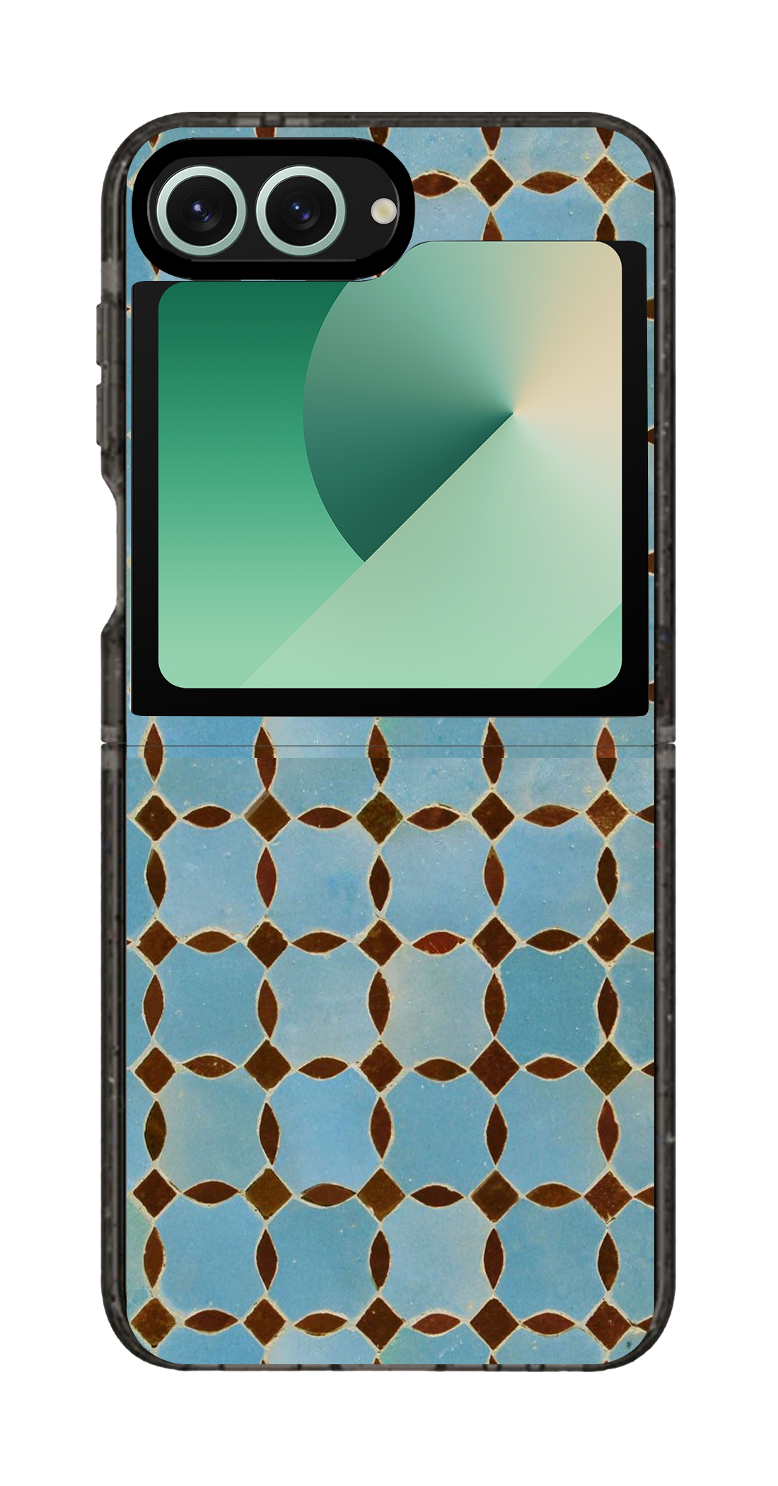 PixVoices rendered material preview - 4178 - Clear Black Galaxy Flip Case