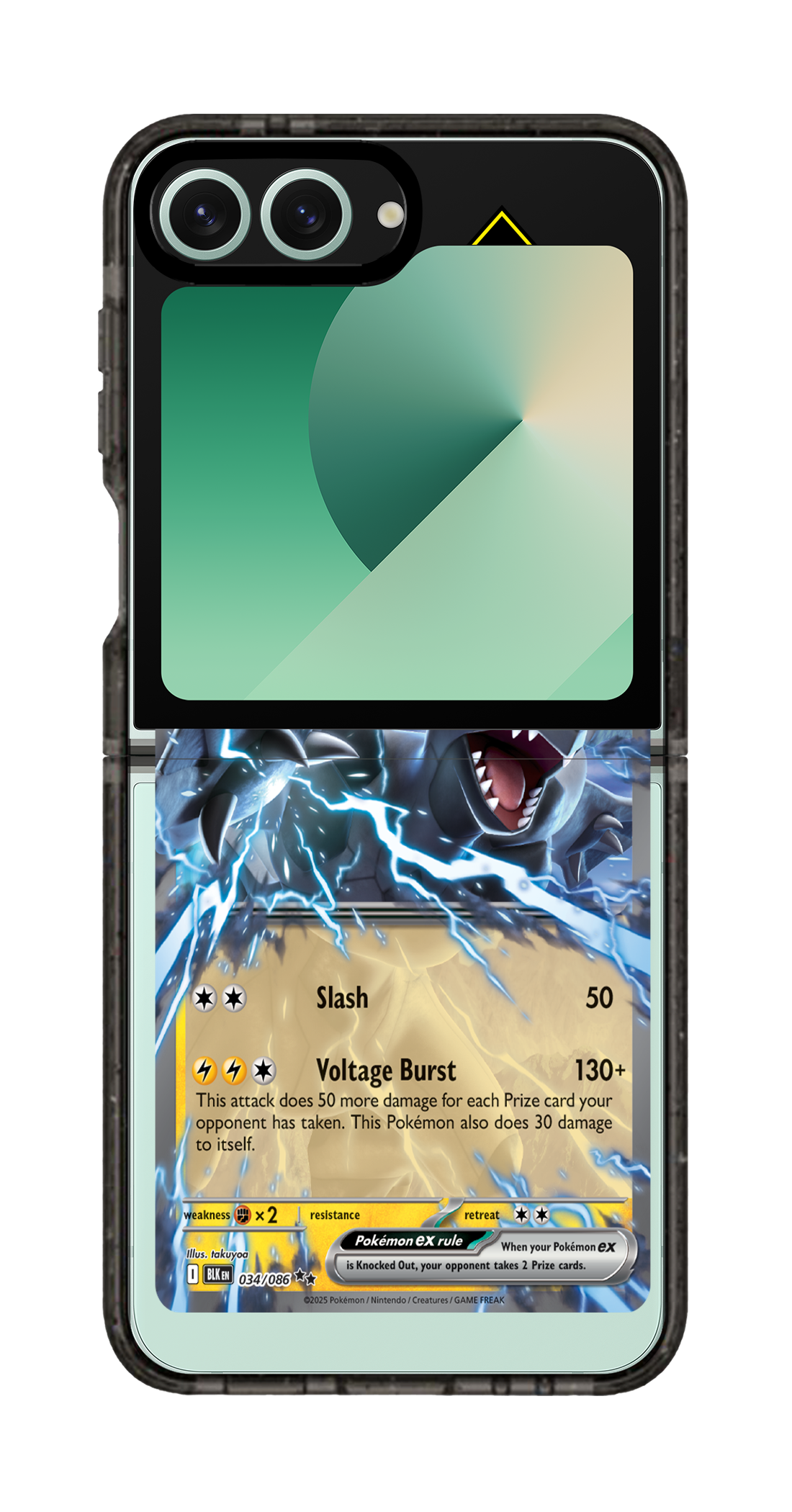 PixVoices rendered material preview - 3879 - Clear Black Galaxy Flip Case