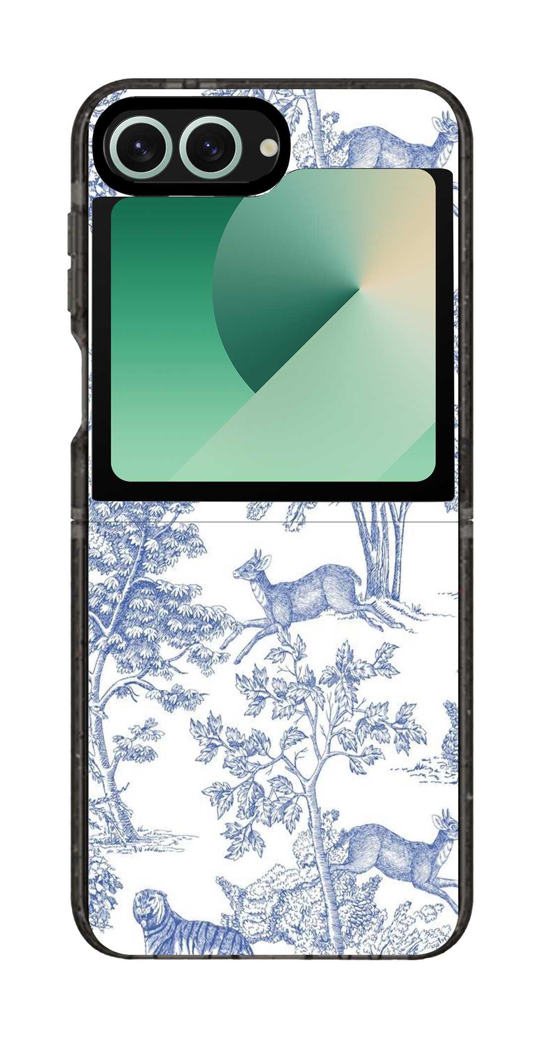 PixVoices rendered material preview - 3848 - Clear Black Galaxy Flip Case