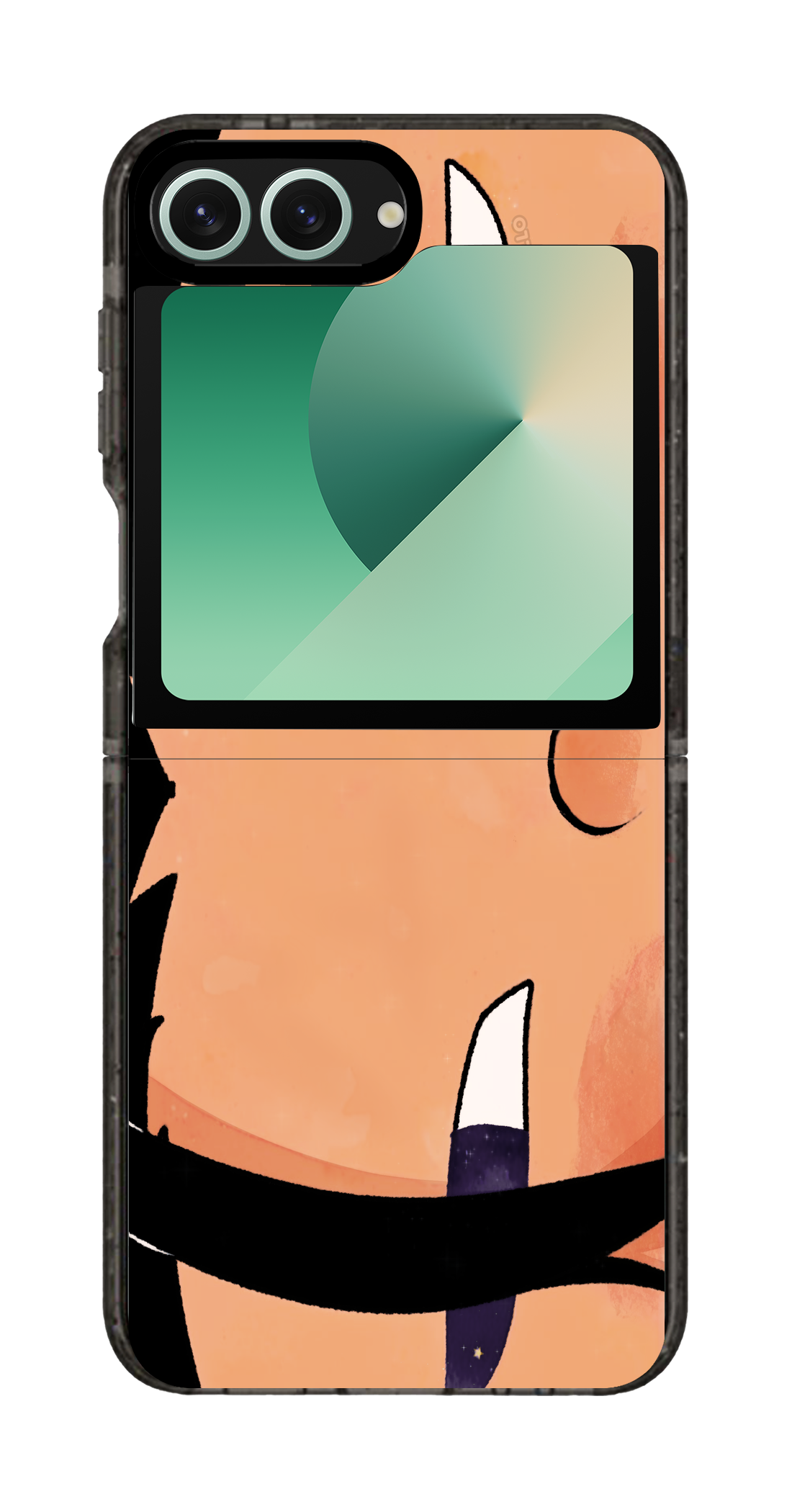 PixVoices rendered material preview - 3439 - Clear Black Galaxy Flip Case