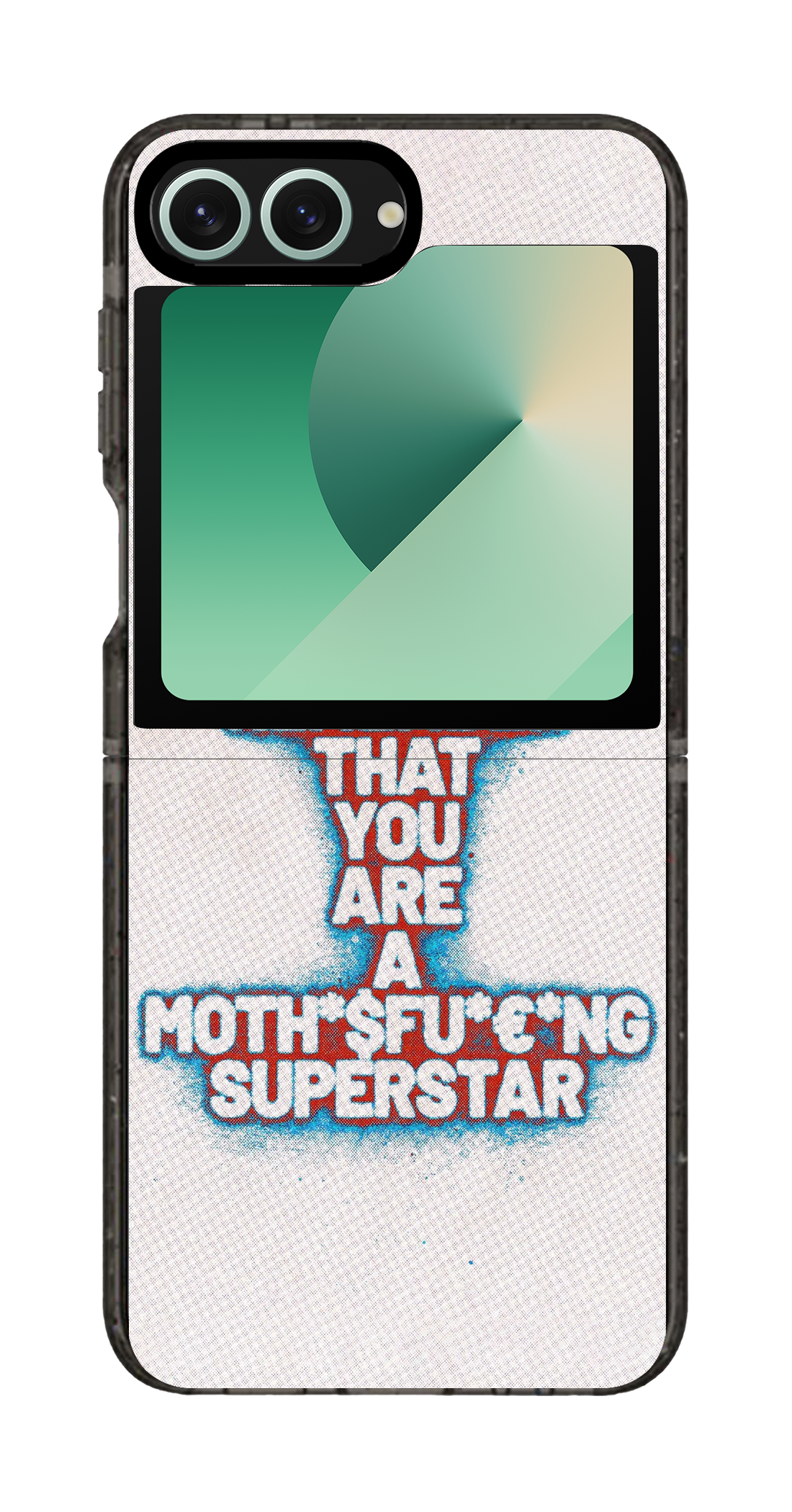 PixVoices rendered material preview - 3121 - Clear Black Galaxy Flip Case