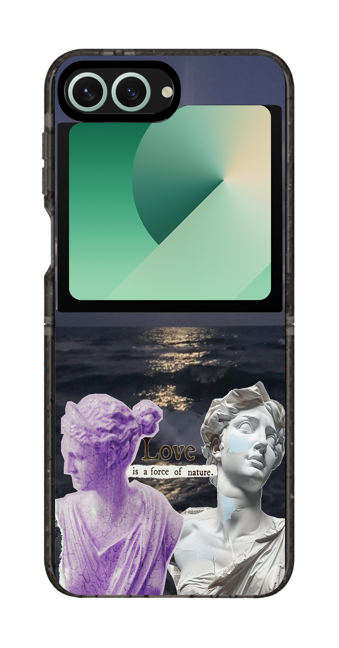 PixVoices rendered material preview - 2854 - Clear Black Galaxy Flip Case