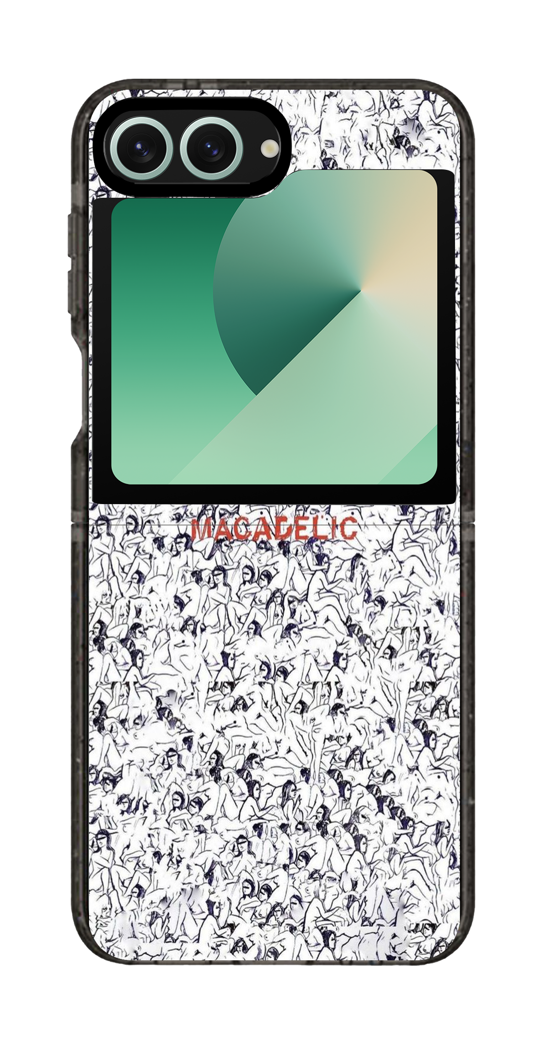 PixVoices rendered material preview - 2553 - Clear Black Galaxy Flip Case