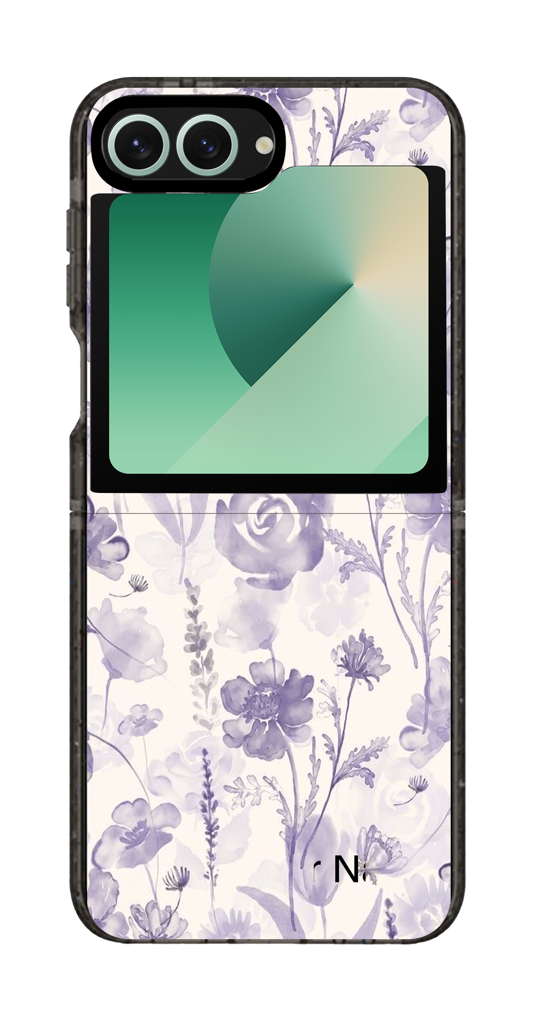 PixVoices rendered material preview - 2388 - Clear Black Galaxy Flip Case