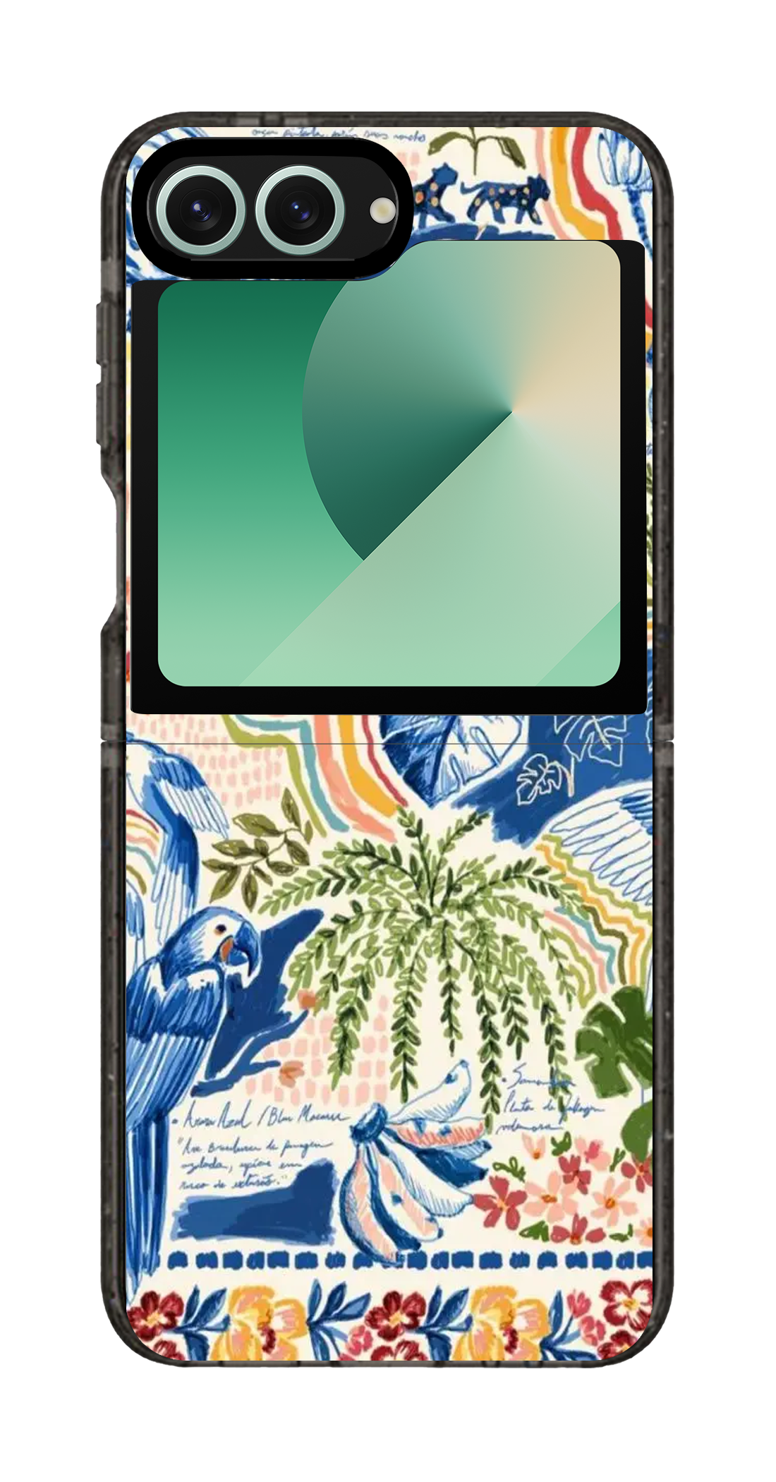 PixVoices rendered material preview - 2313 - Clear Black Galaxy Flip Case