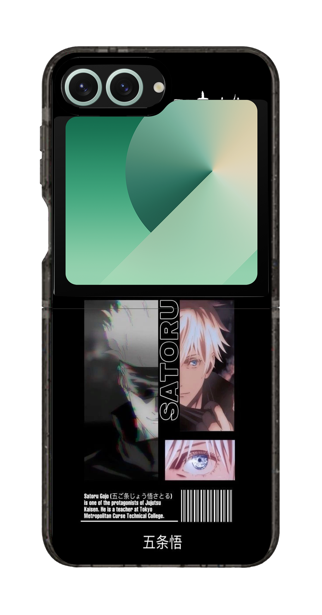 PixVoices rendered material preview - 2210 - Clear Black Galaxy Flip Case