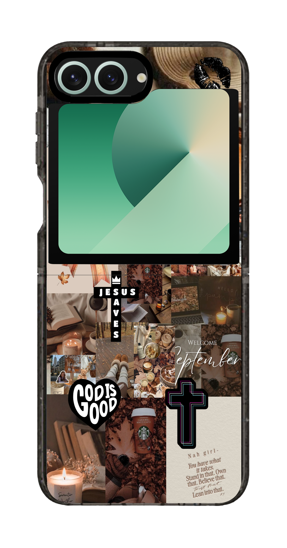 PixVoices rendered material preview - 1937 - Clear Black Galaxy Flip Case