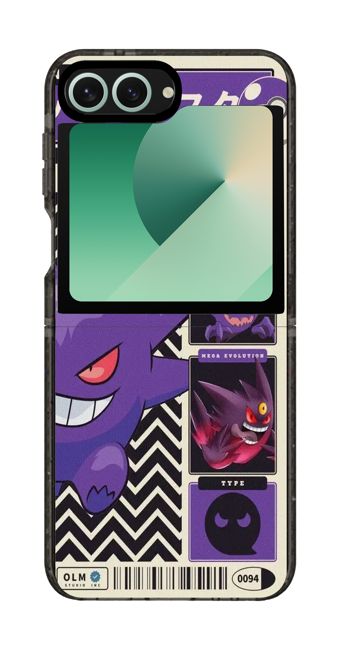 PixVoices rendered material preview - 1561 - Clear Black Galaxy Flip Case