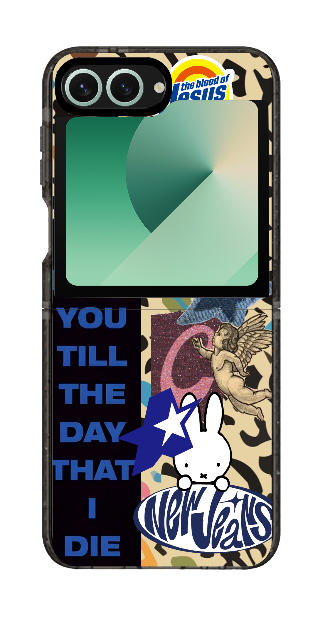 PixVoices rendered material preview - 1133 - Clear Black Galaxy Flip Case