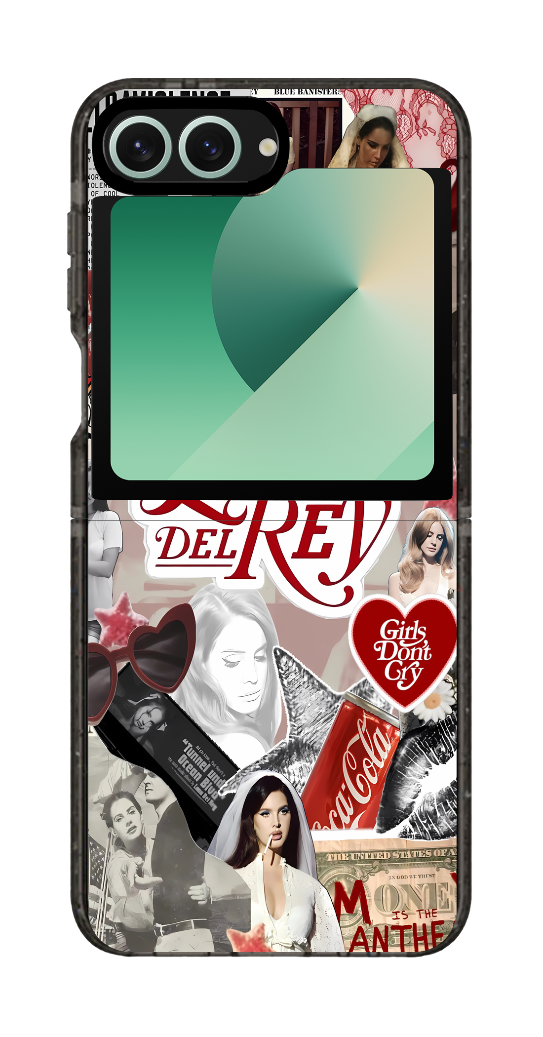 PixVoices rendered material preview - 1303 - Clear Black Galaxy Flip Case