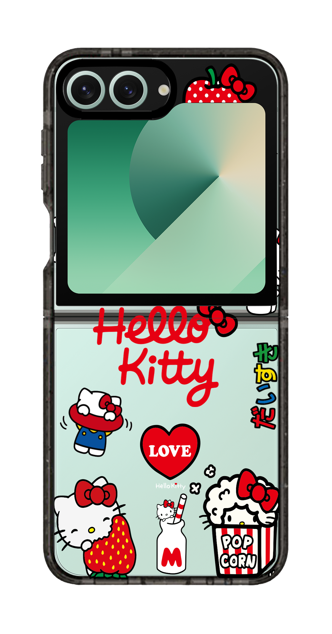 PixVoices rendered material preview - 1446 - Clear Black Galaxy Flip Case