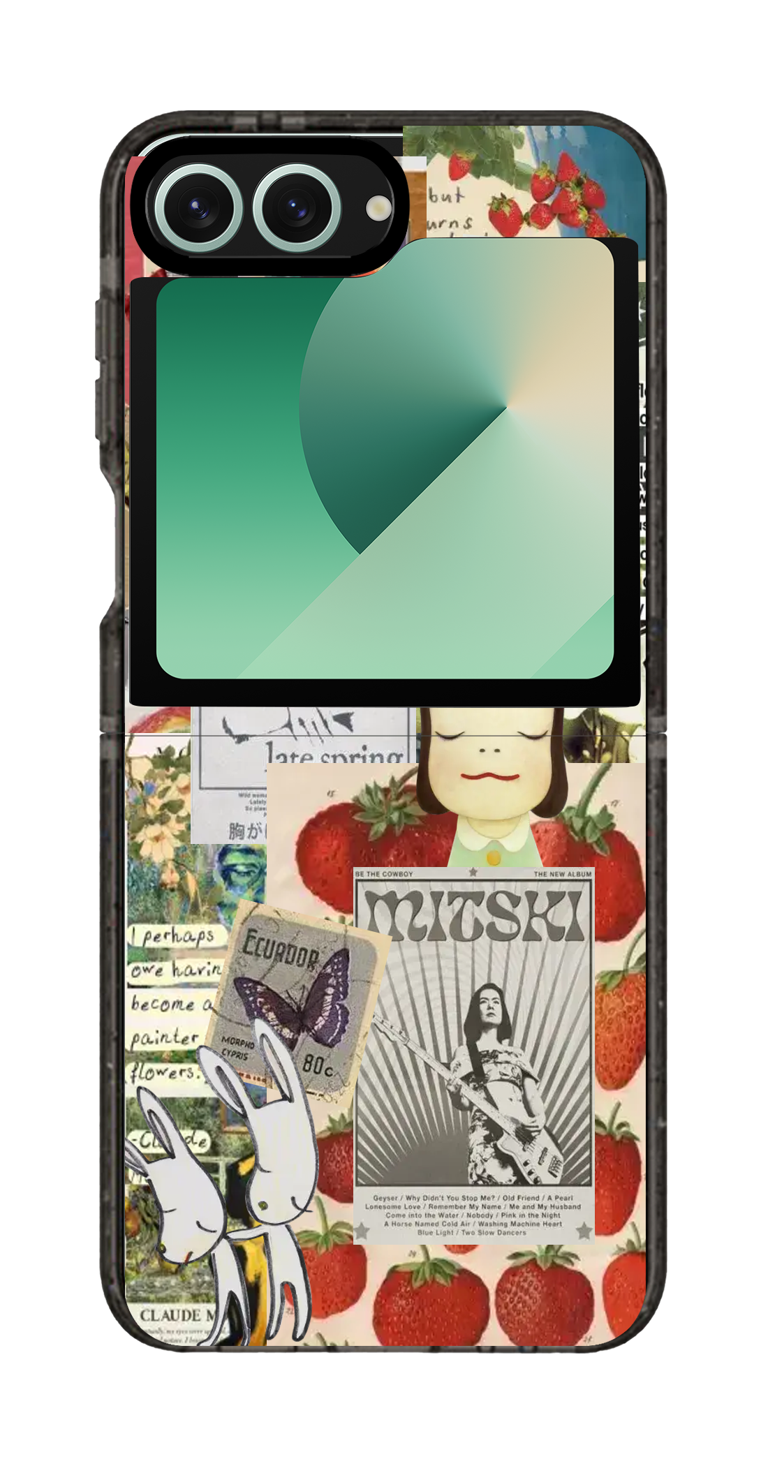 PixVoices rendered material preview - 1465 - Clear Black Galaxy Flip Case