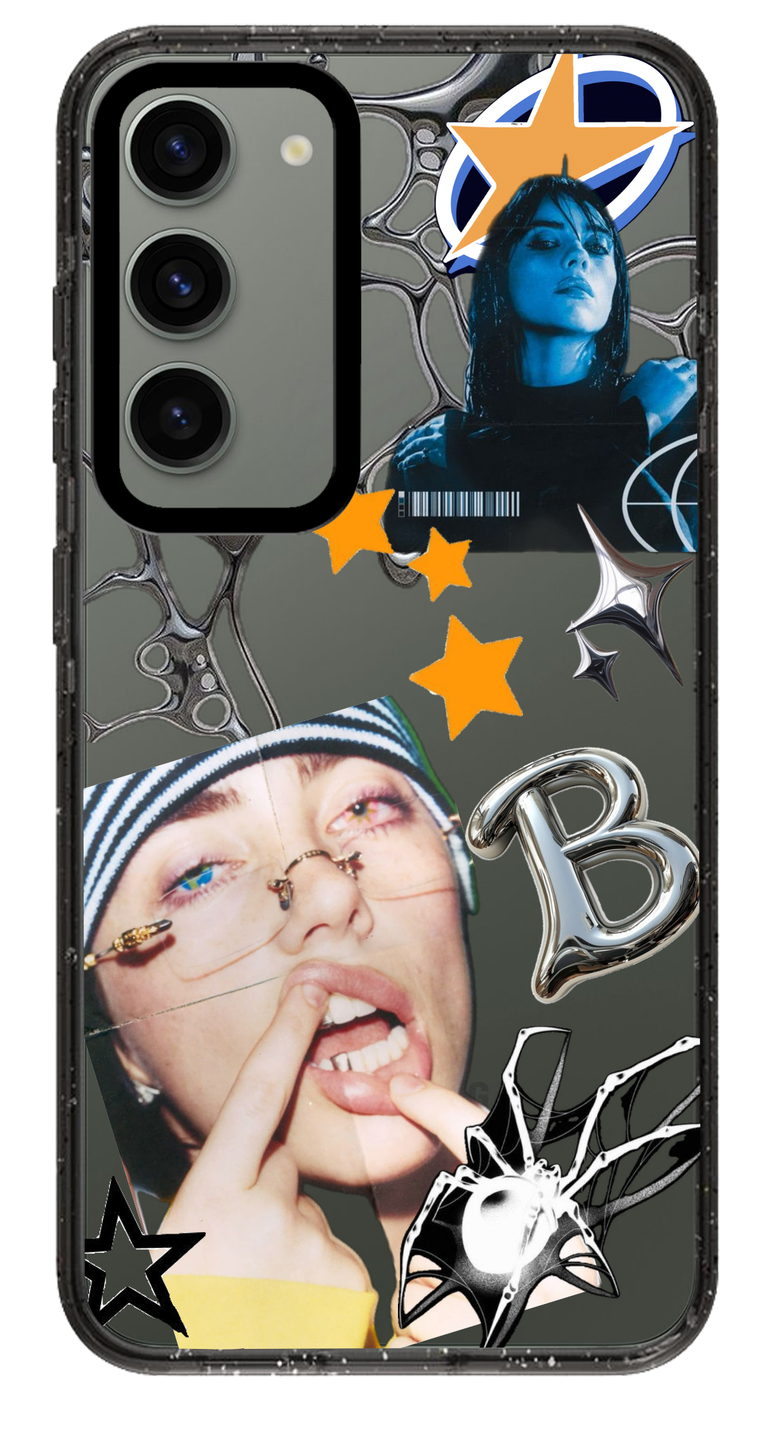 PixVoices rendered material preview - 950 - Clear Black Samsung Case