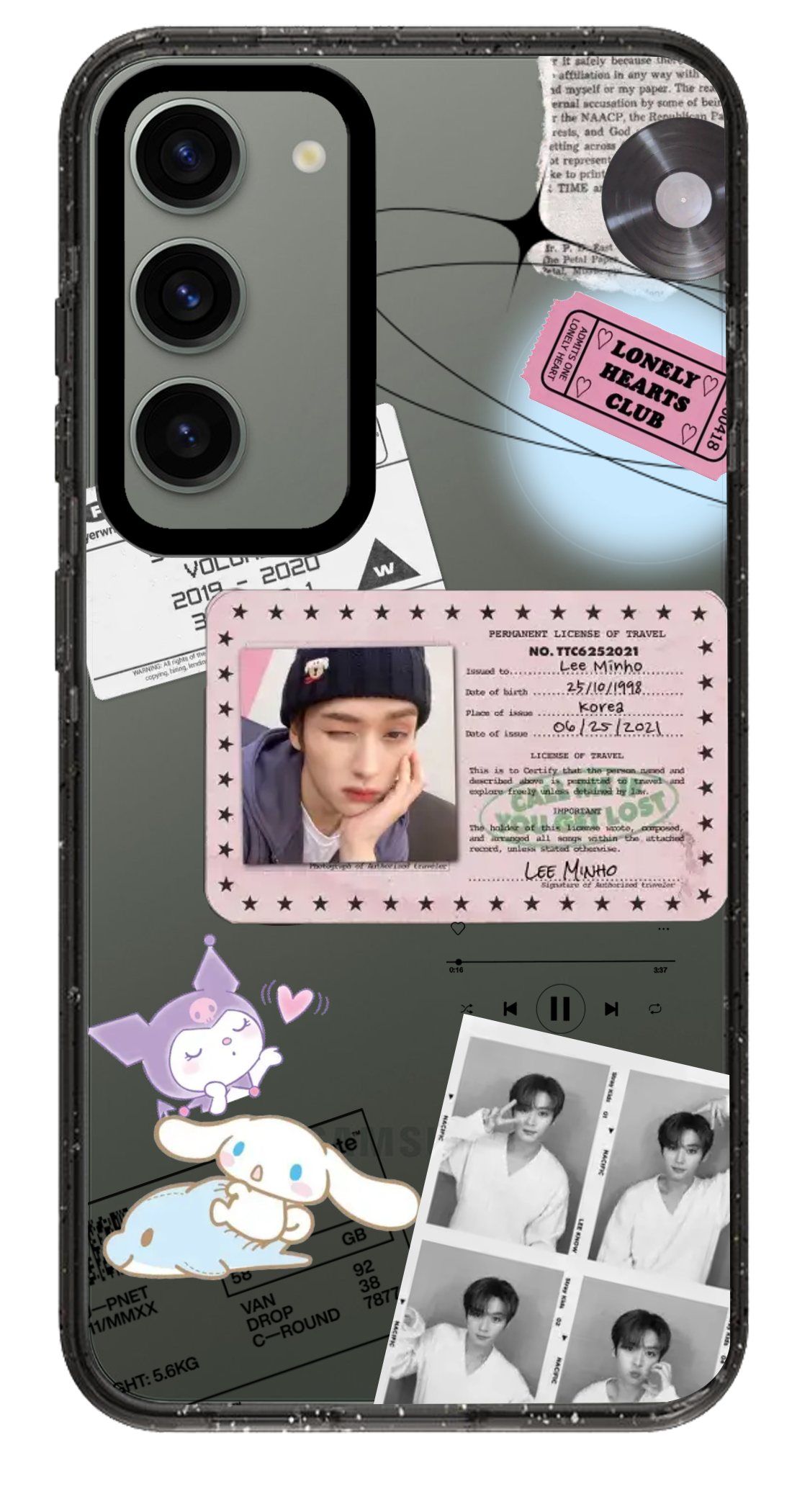 PixVoices rendered material preview - 966 - Clear Black Samsung Case