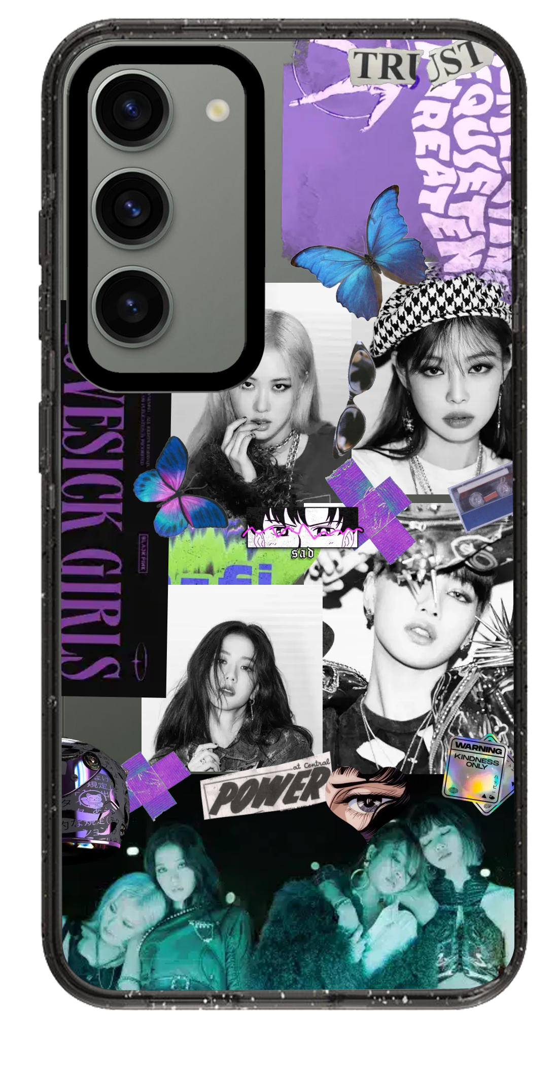 PixVoices rendered material preview - 973 - Clear Black Samsung Case