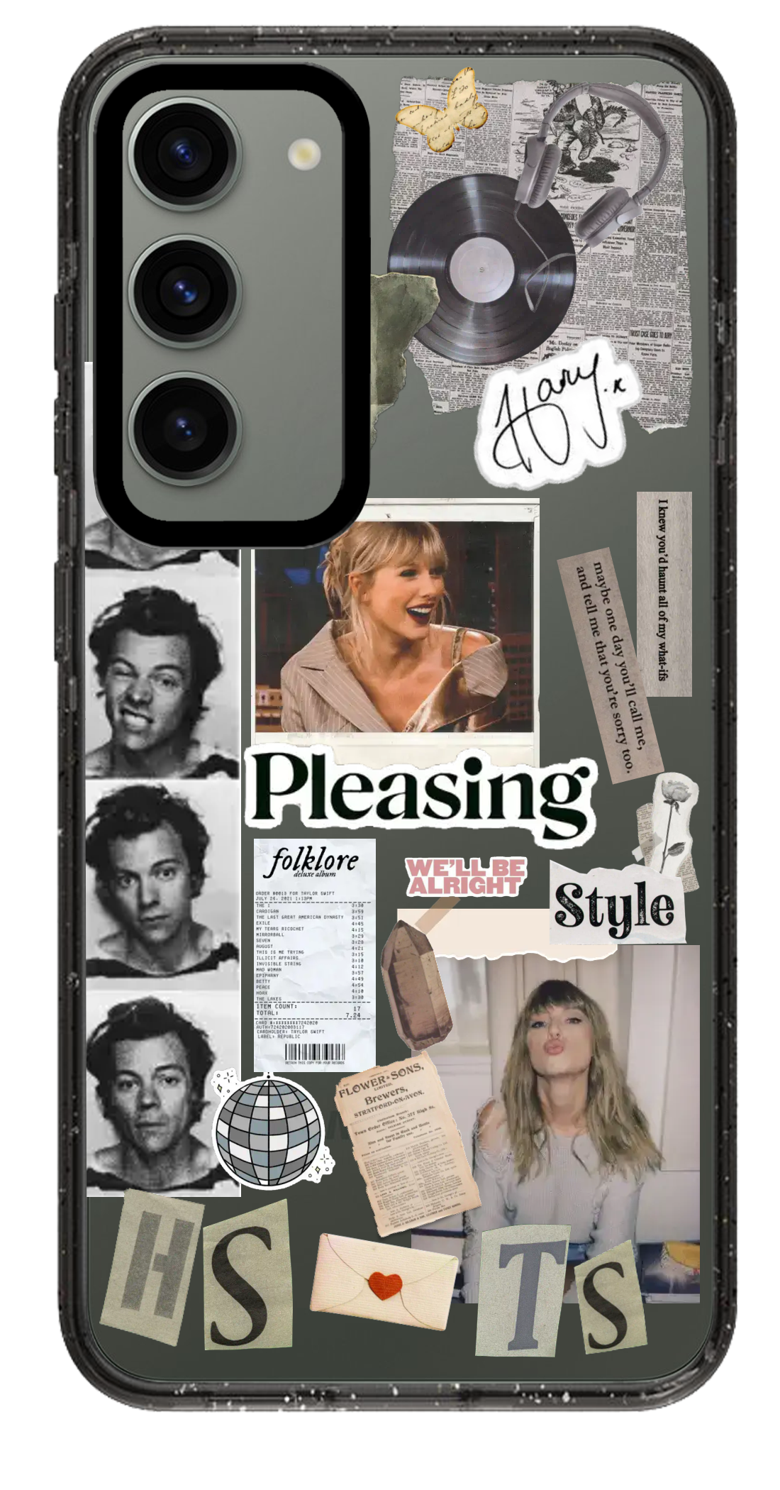PixVoices rendered material preview - 988 - Clear Black Samsung Case