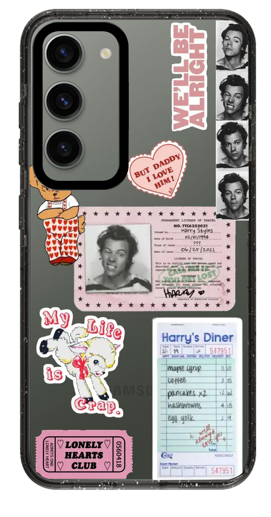 PixVoices rendered material preview - 992 - Clear Black Samsung Case