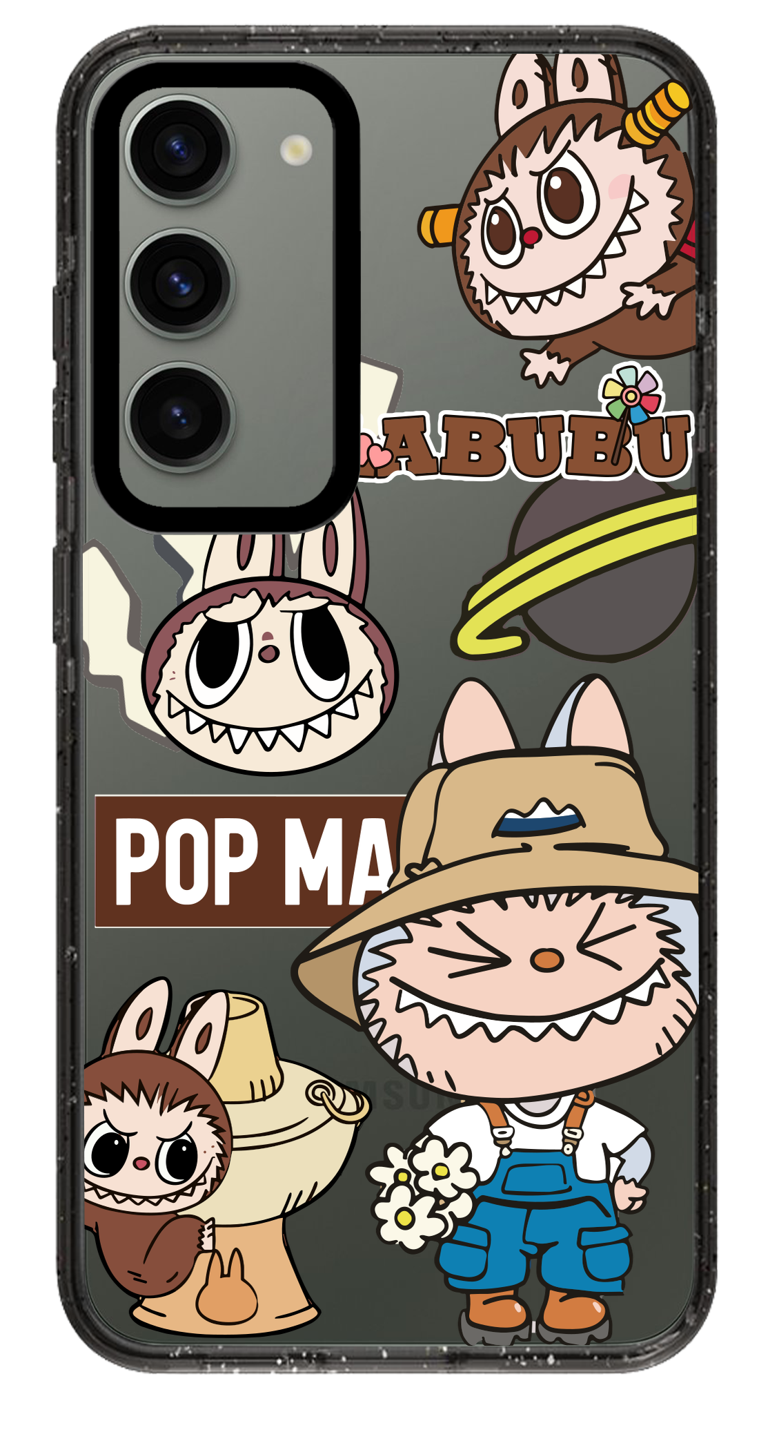 PixVoices rendered material preview - 1006 - Clear Black Samsung Case