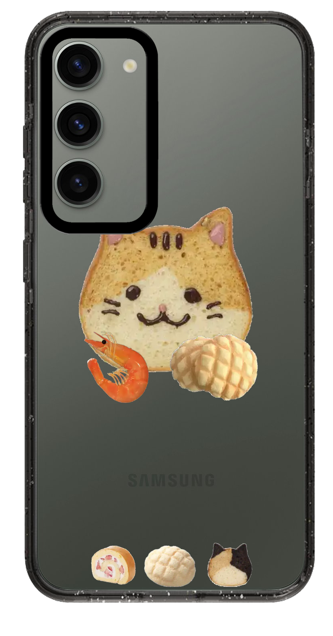 PixVoices rendered material preview - 1117 - Clear Black Samsung Case