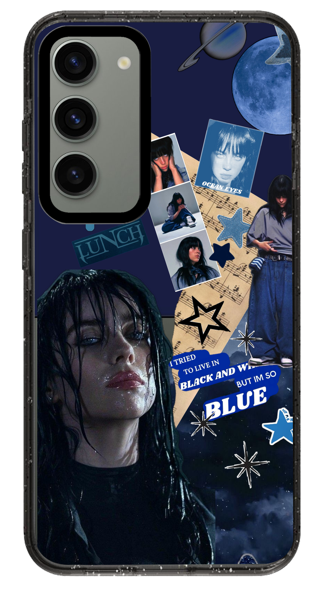 PixVoices rendered material preview - 1070 - Clear Black Samsung Case