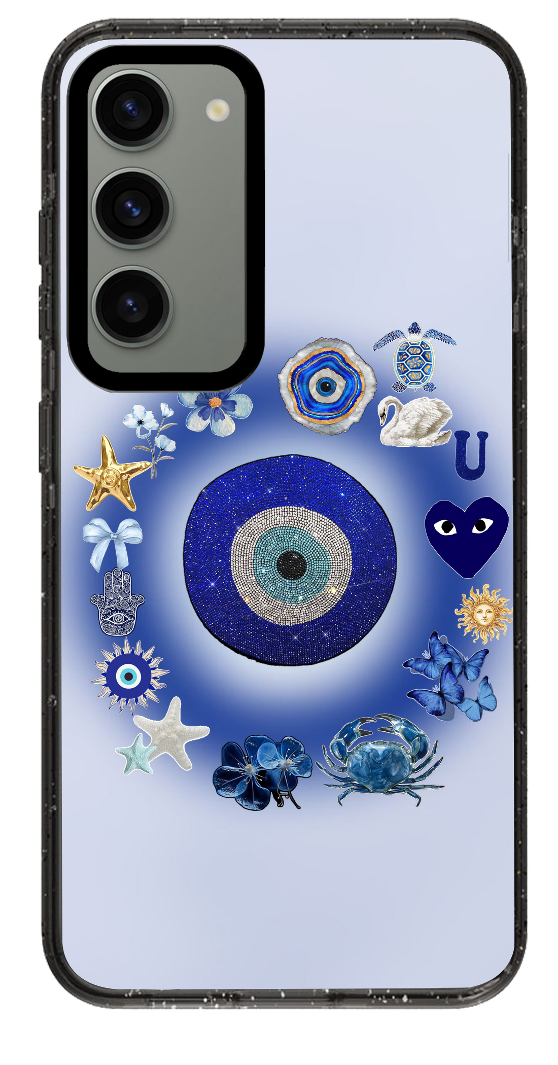 PixVoices rendered material preview - 1203 - Clear Black Samsung Case