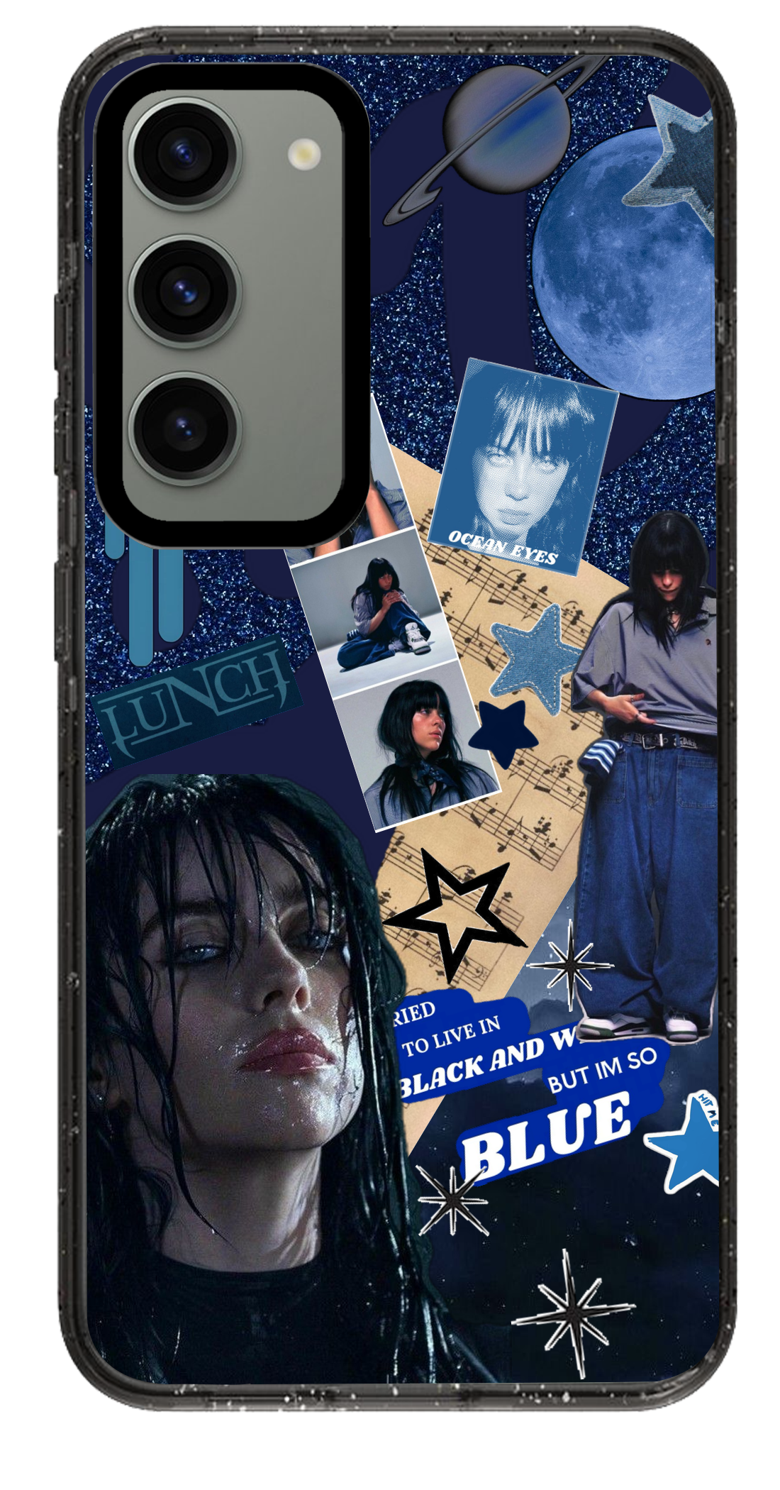 PixVoices rendered material preview - 1362 - Clear Black Samsung Case