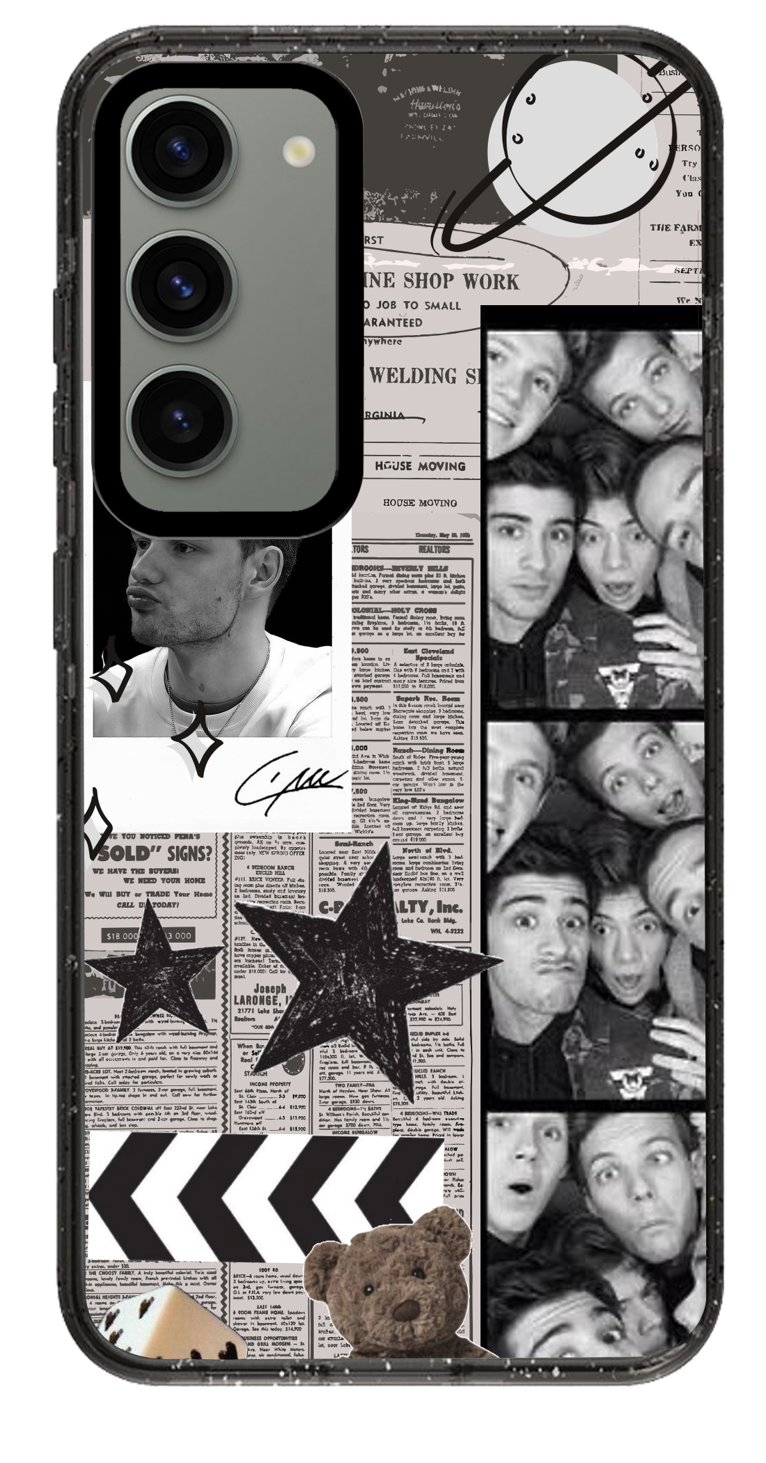 PixVoices rendered material preview - 413 - Clear Black Samsung Case