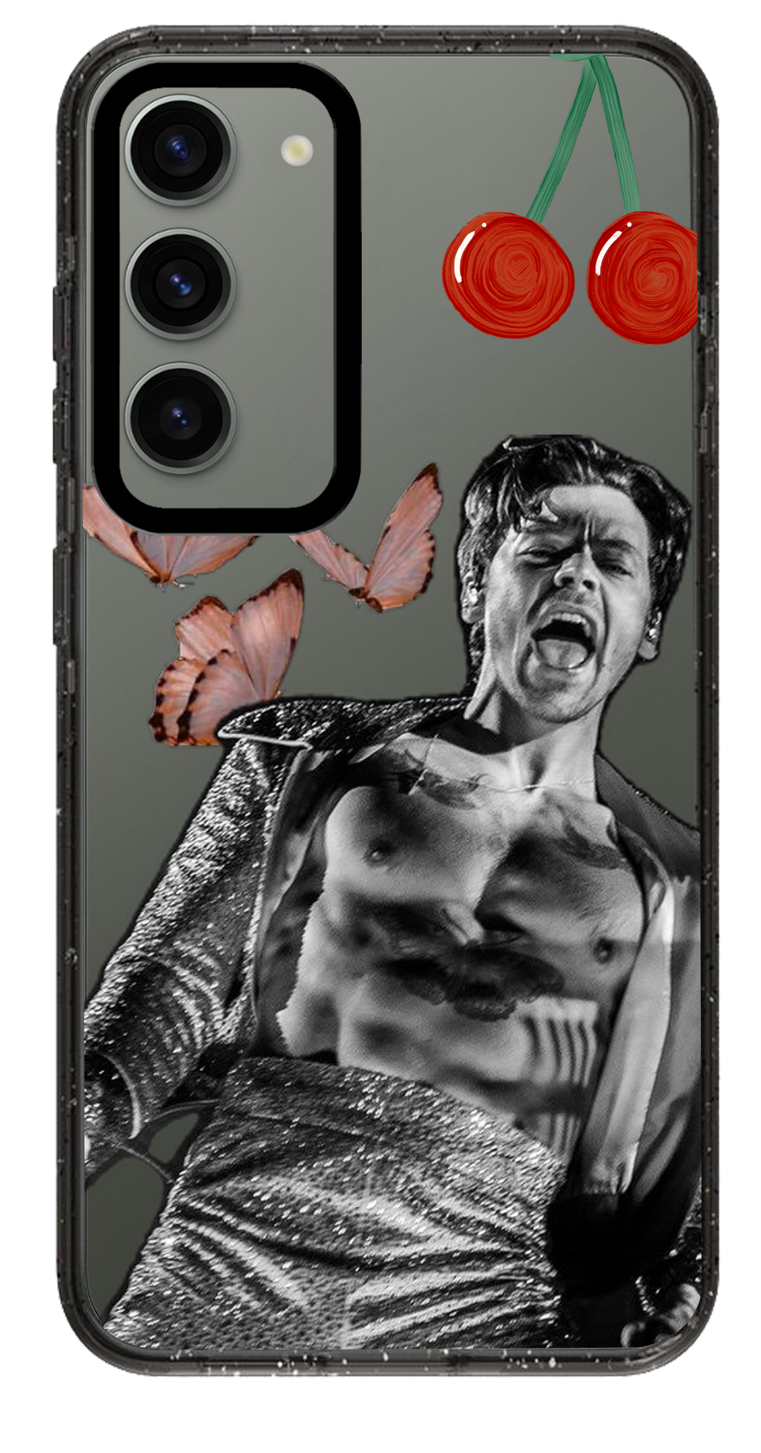 PixVoices rendered material preview - 411 - Clear Black Samsung Case