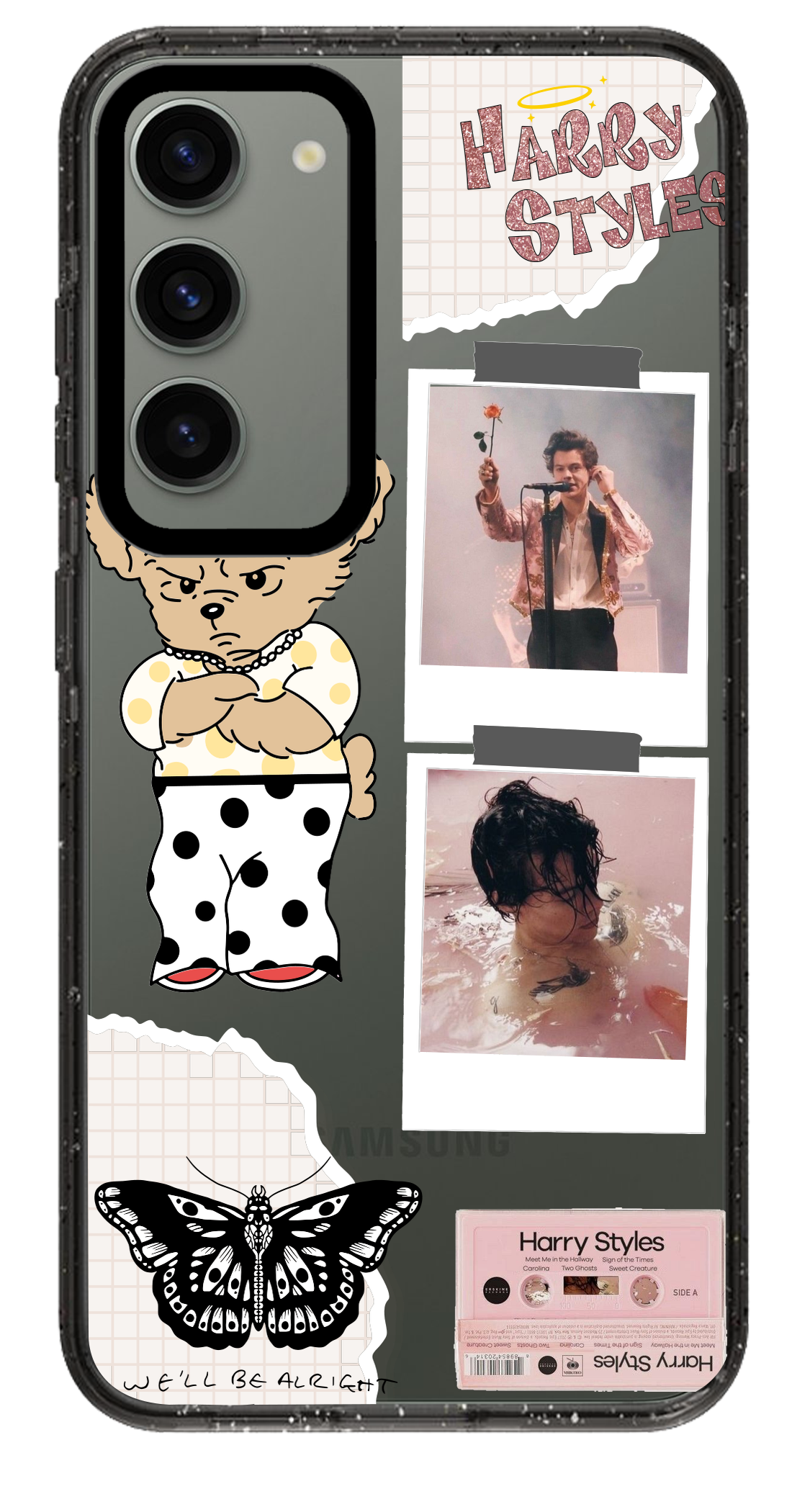 PixVoices rendered material preview - 408 - Clear Black Samsung Case